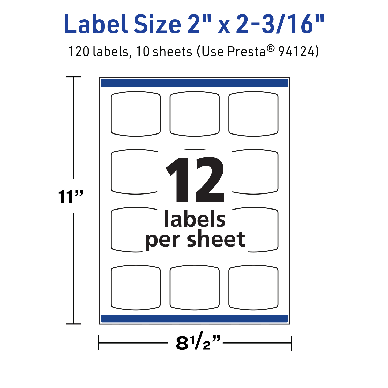 Avery Print-To-The-Edge TrueBlock Labels With Sure Feed, 94124-TWMP10, Arched Square, 2in x 2-3/16in, Matte White, Pack Of 120 - Image 6