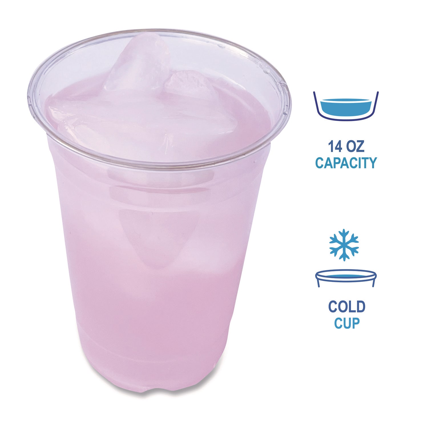 Boardwalk Plastic PET Cups, 14 Oz, Clear, 50 Cups Per Bag, Carton of 20 Bags - Image 5