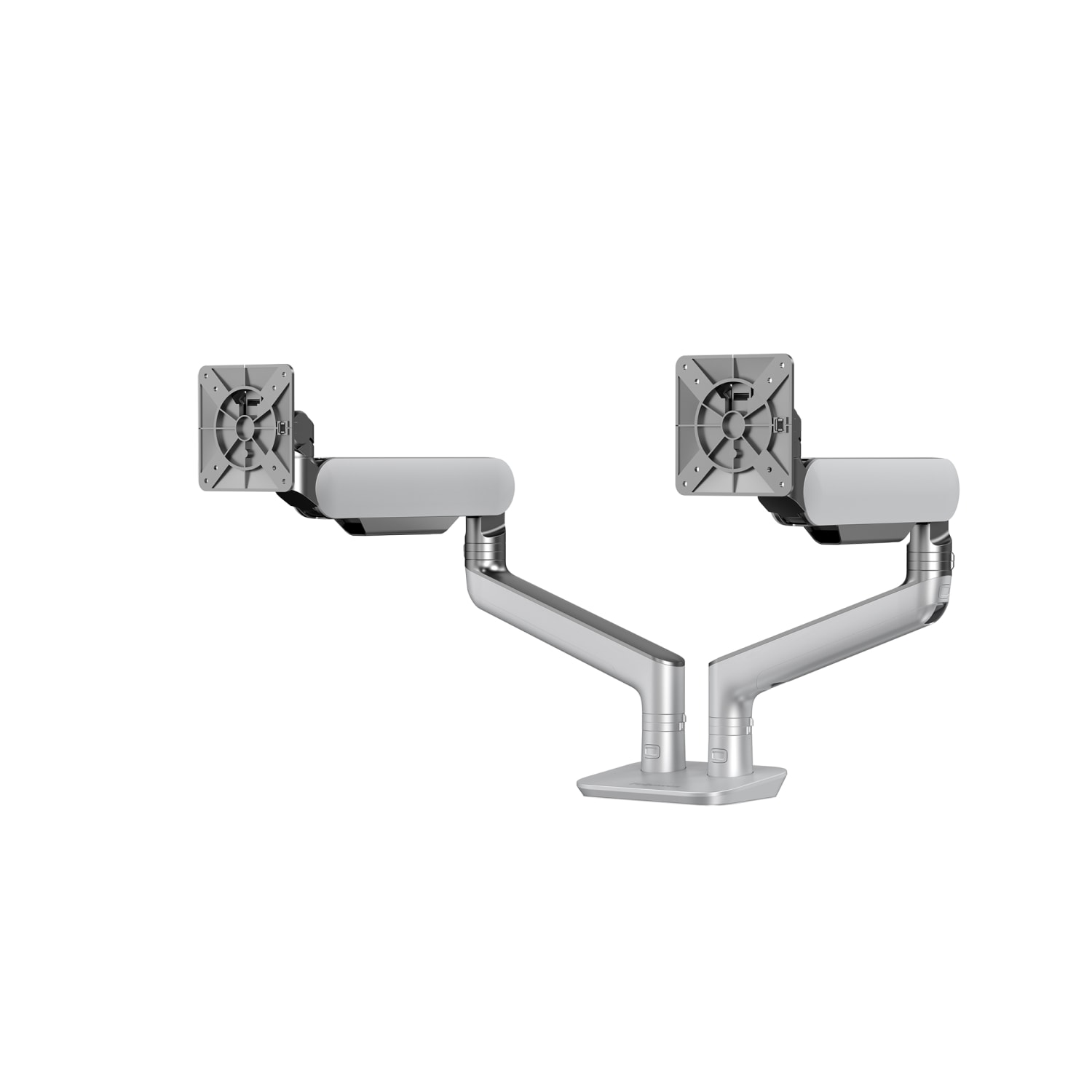 Fellowes Rising 2 Dual Monitor Arm, Fully Adjustable, 28 Lb Capacity Per Arm, Maximum Monitor Width 42.3in, Platinum - Image 3