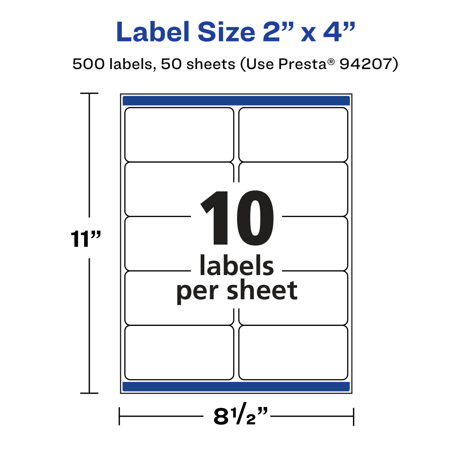 Avery Glossy Permanent Labels With Sure Feed, 94207-CGF50, Rectangle, 2in x 4in, Clear, Pack Of 500 - Image 6