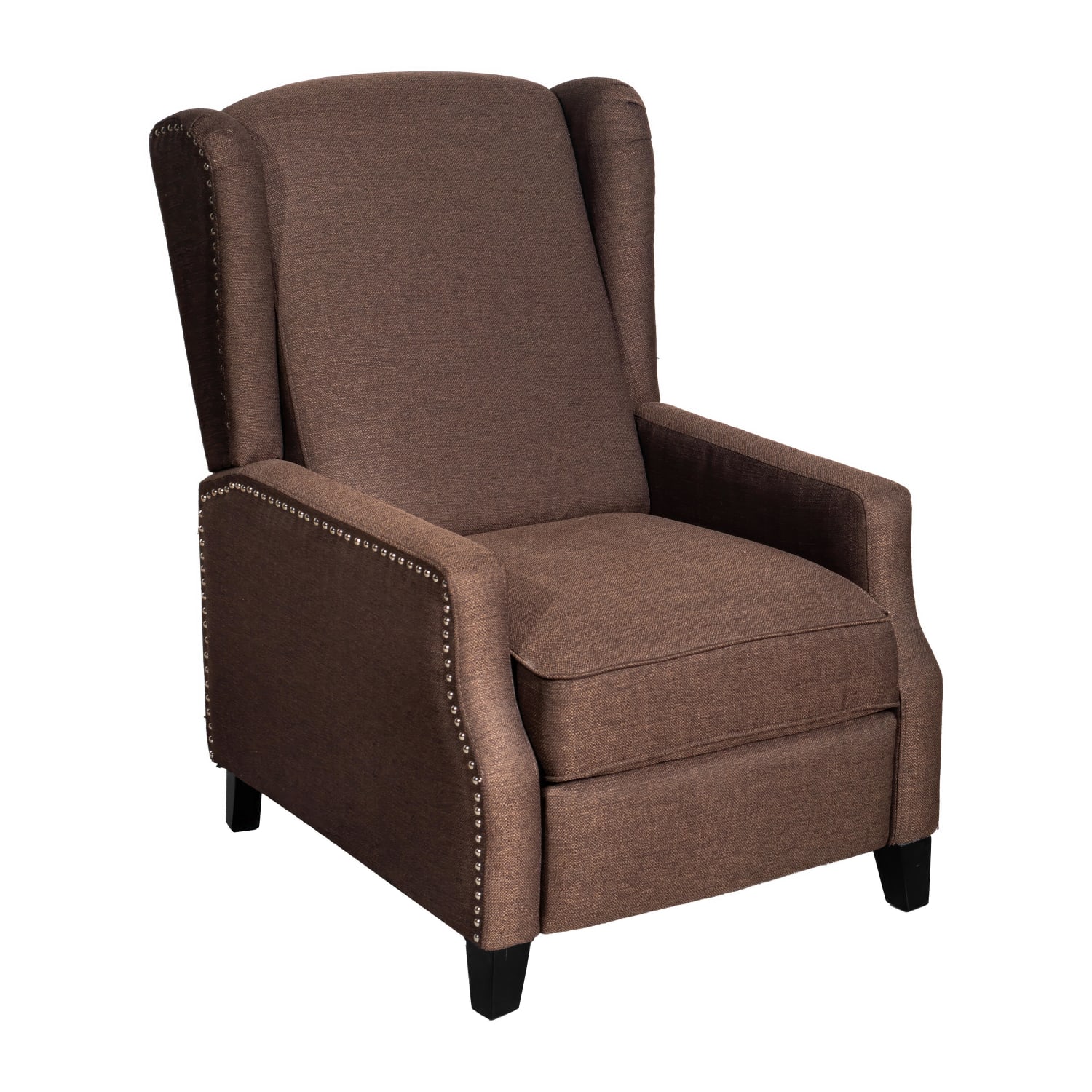 Flash Furniture Prescott Traditional Style Slim Push-Back Recliner Accent Chair, Brown - Image 3