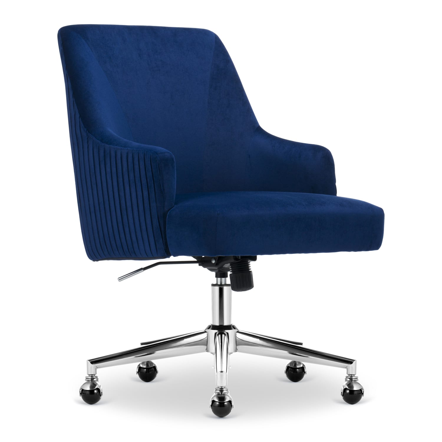 Serta® Scarlett Ergonomic Fabric Mid-Back Home Office Chair, Midnight Blue