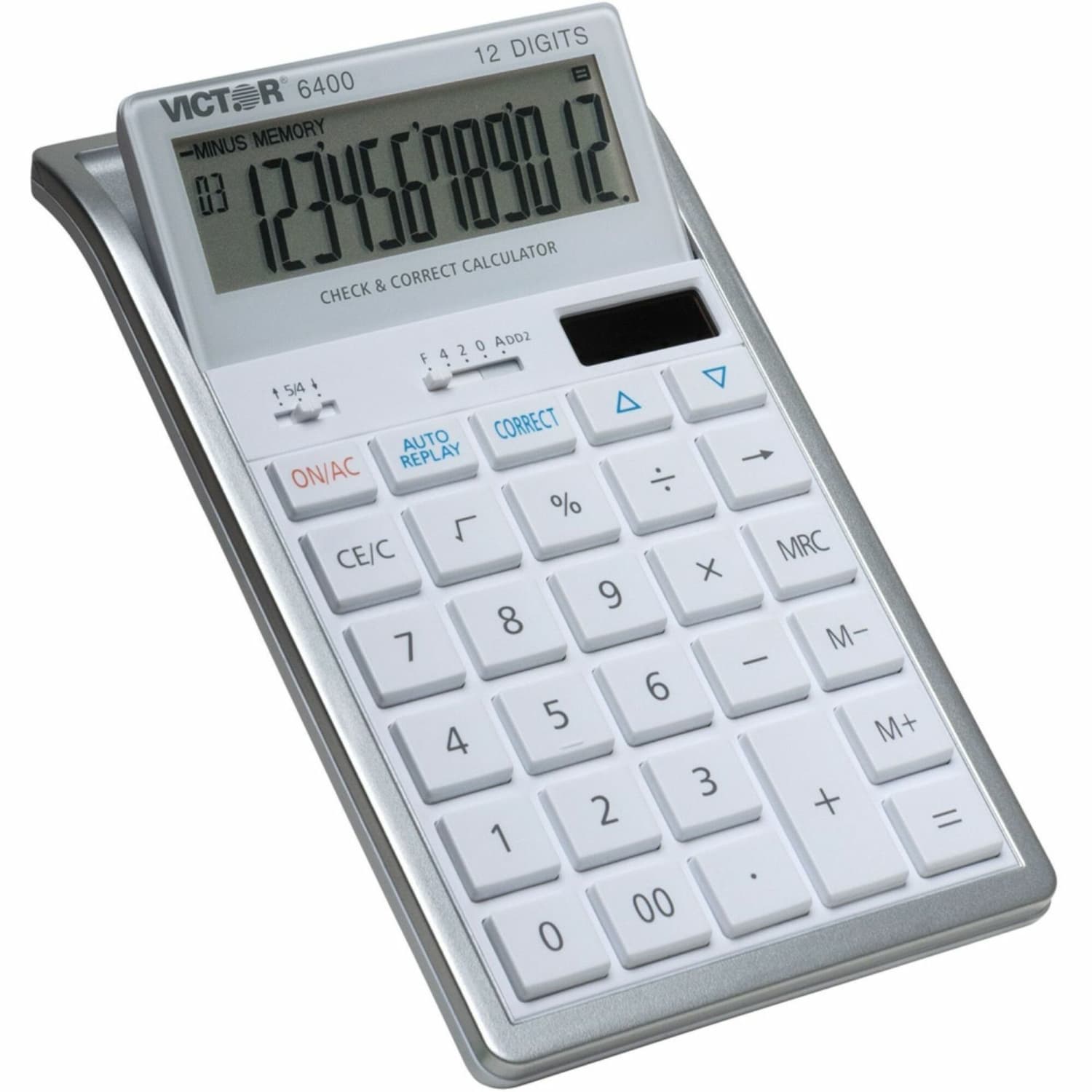 Victor 6400 12-Digit Desktop Calculator, White/Silver - Image 6