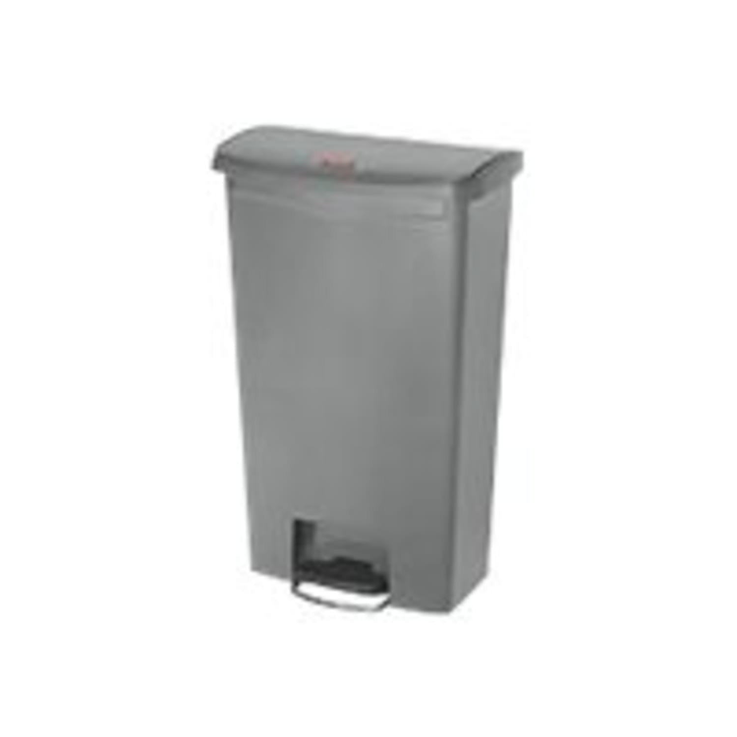 Rubbermaid Commercial Slim Jim Streamline Resin Step-On Container, Front Step Style, 18 gal, Polyethylene, Gray - Image 3