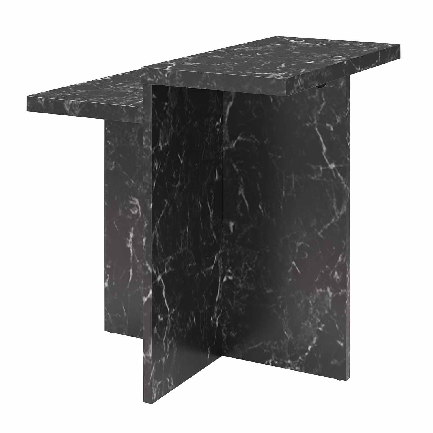 Ameriwood Home CosmoLiving By Cosmopolitan Brielle Rectangle Accent Table, 24inH x 22inW x 22inD, Black Marble - Image 5