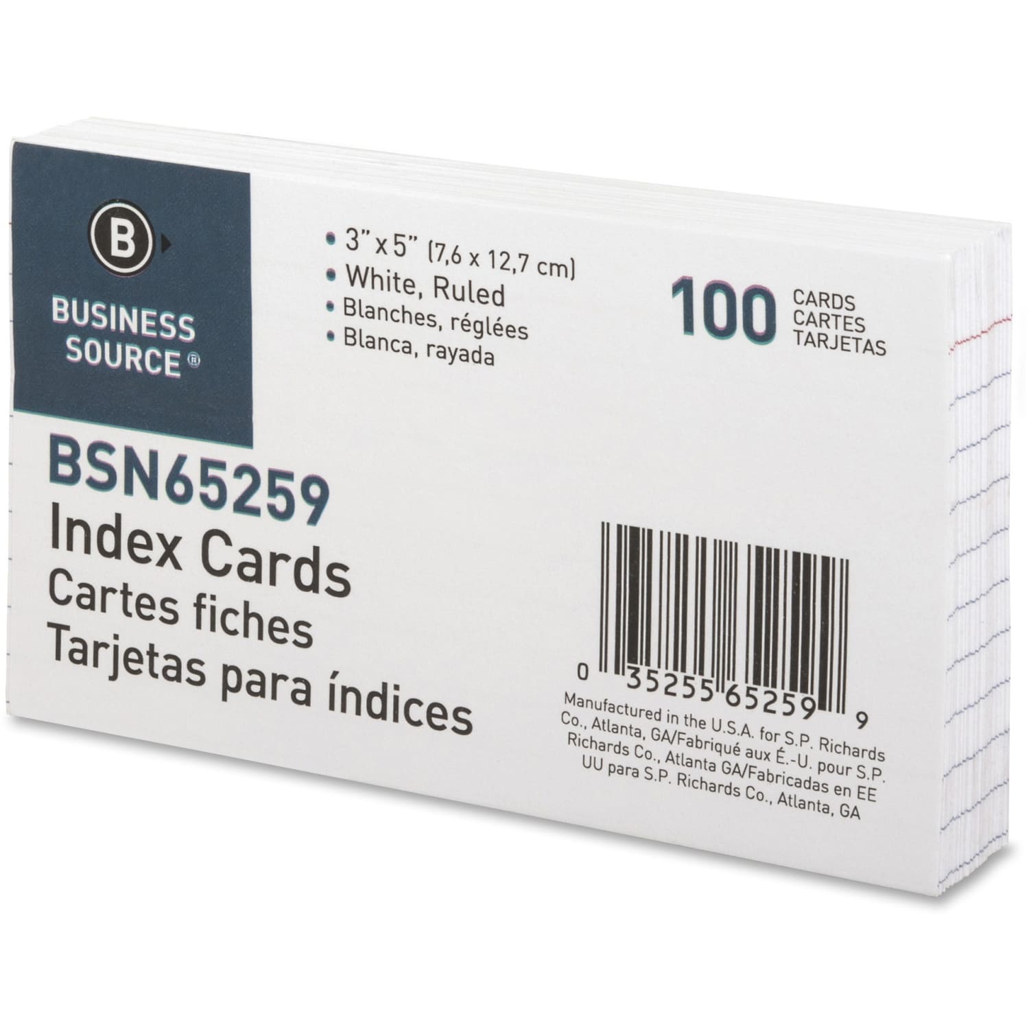 Business Source Ruled Index Cards - 5in Width x 3in Length - 100 / Pack - Image 4