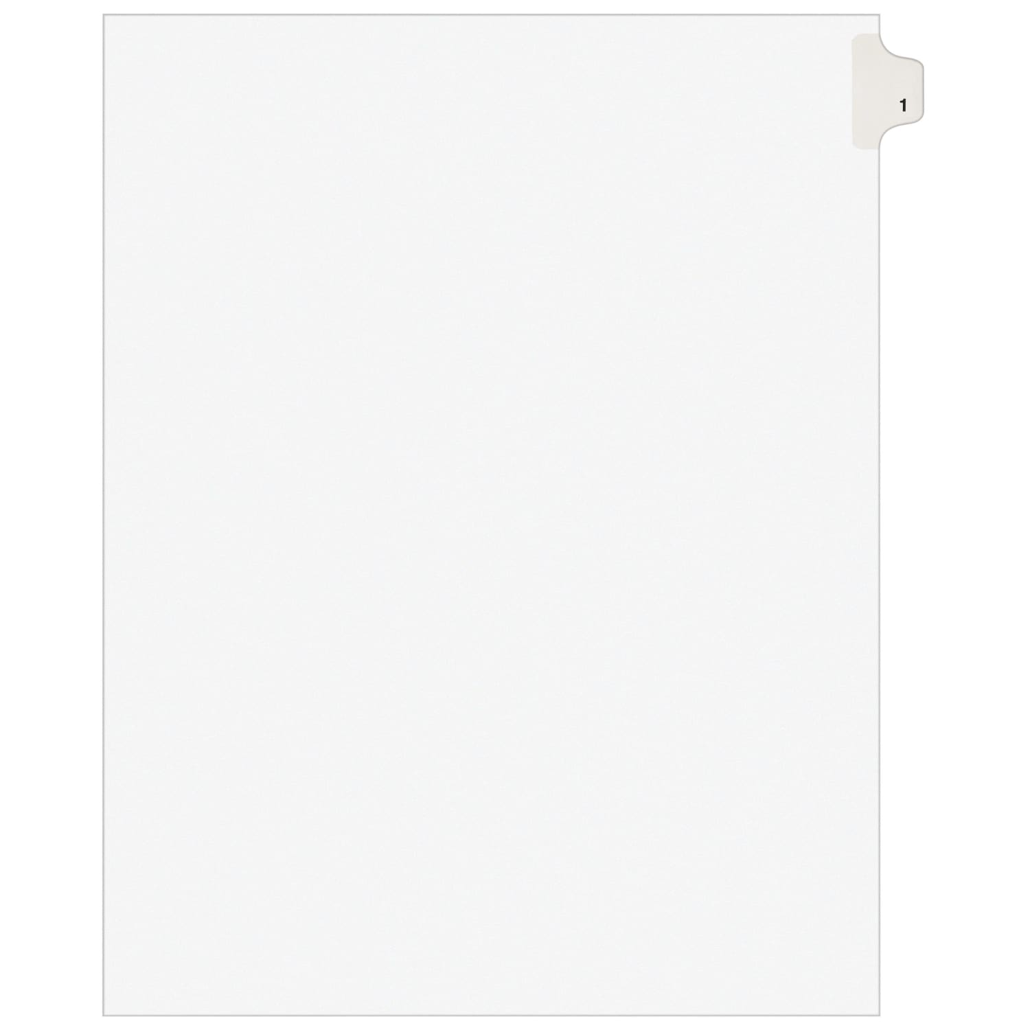 Avery Individual Legal Exhibit Dividers, Avery Style, #1, Side Tab, Letter Size, Pack Of 25