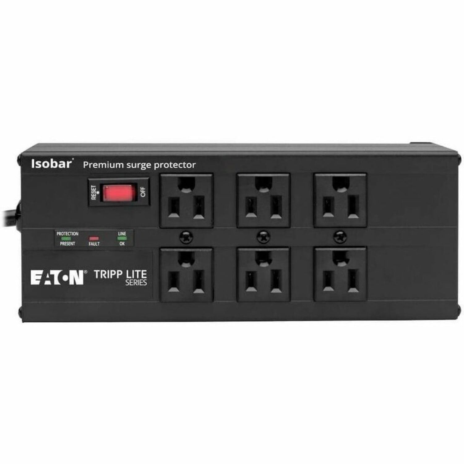 Eaton Tripp Lite Series Isobar 6-Outlet Surge Protector - 10 ft. Cord, Right-Angle Plug, 3840 Joules, 2 USB Ports, Metal Housing - IBAR6ULTRAUSBB - Image 6