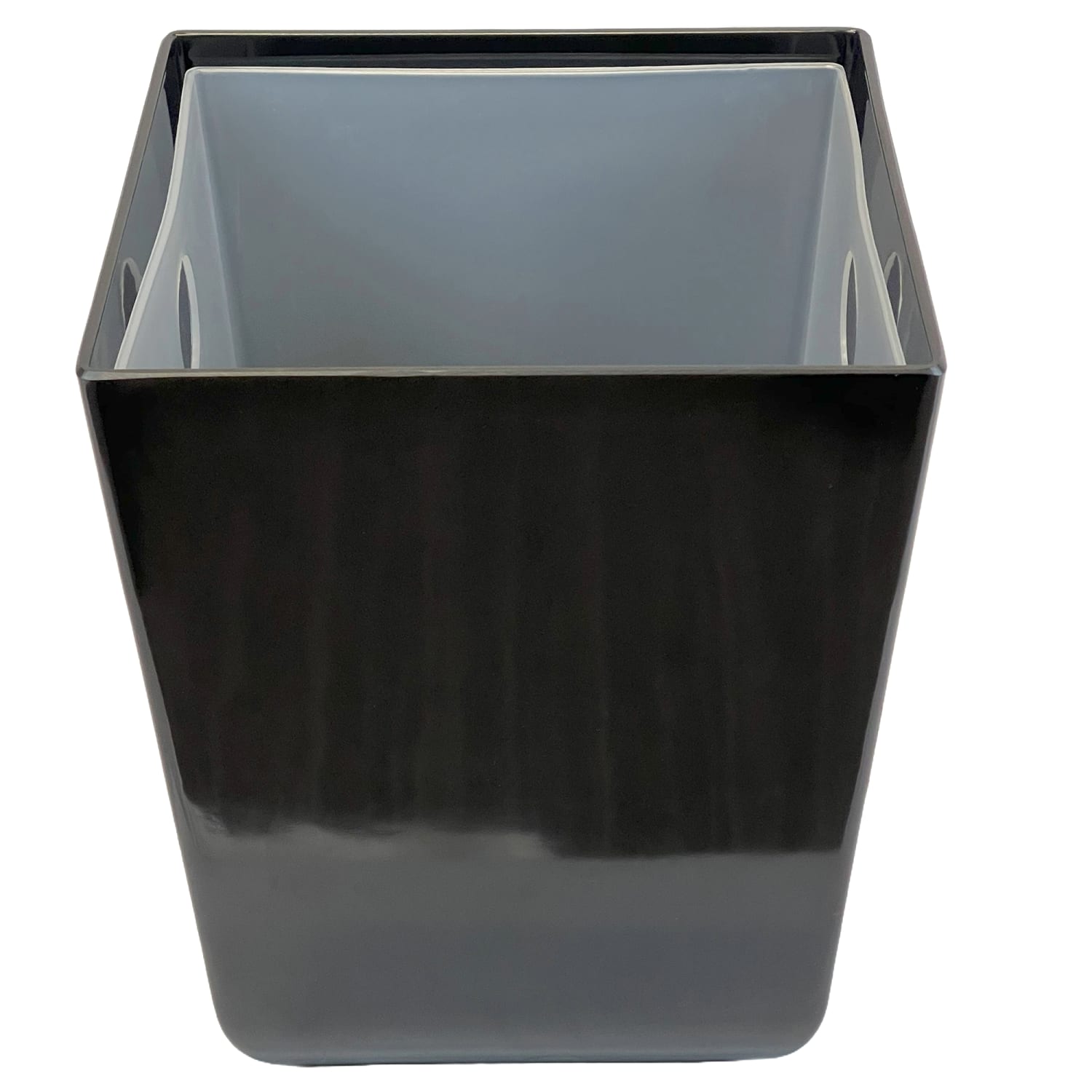 Hospitality Source Del Mar Bathroom Set Melamine Waste Bins, 12-Quart, Black, Set Of 8 Bins - Image 3