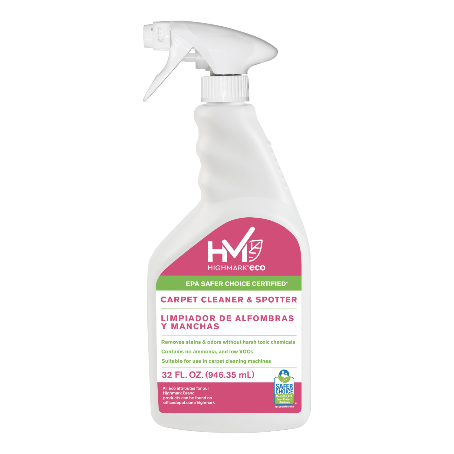 Highmark ECO Ready-To-Use Carpet Cleaner And Spotter, 32 Oz, Case Of 12 Bottles - Image 3