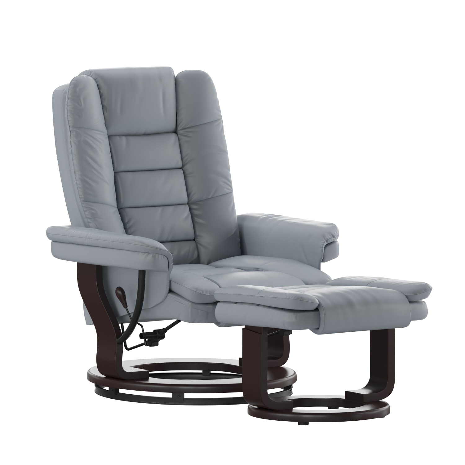 Flash Furniture Contemporary LeatherSoft Recliner With Ottoman Gray PopularChairscom