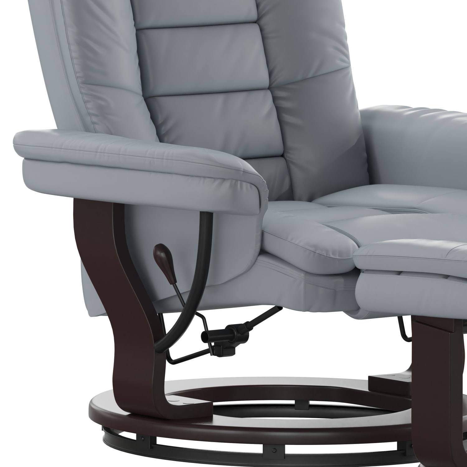 Flash Furniture Contemporary LeatherSoft Recliner With Ottoman Gray PopularChairscom
