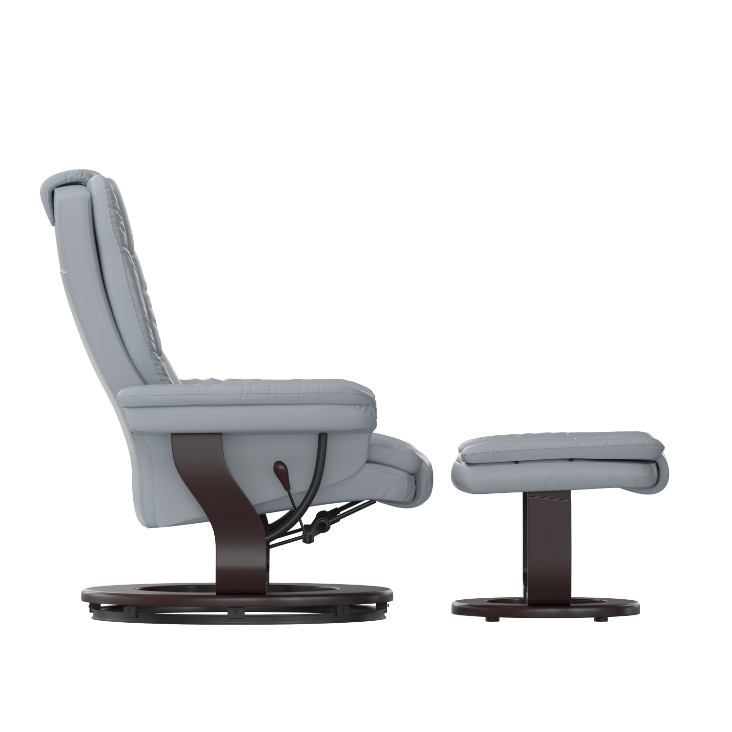 Flash Furniture Contemporary LeatherSoft Recliner With Ottoman Gray PopularChairscom