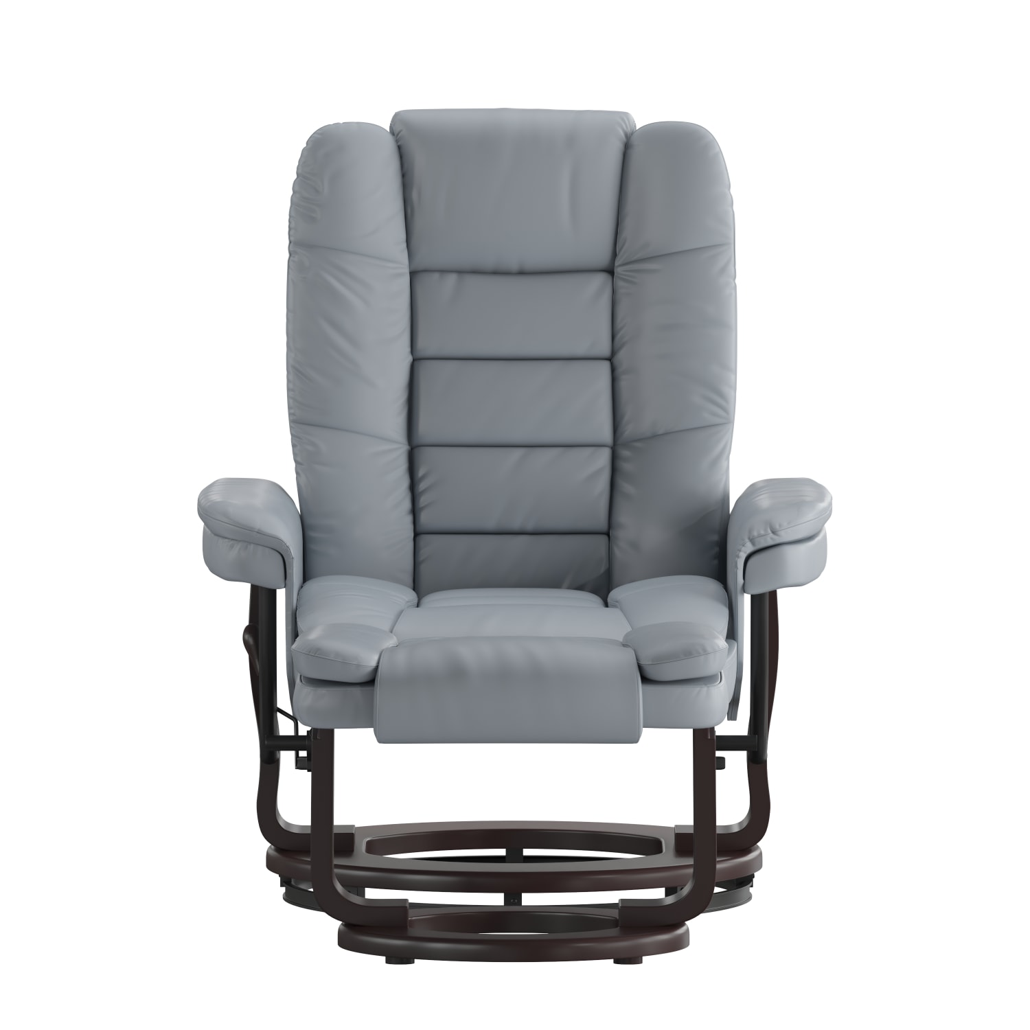 Flash Furniture Contemporary LeatherSoft Recliner With Ottoman Gray PopularChairscom