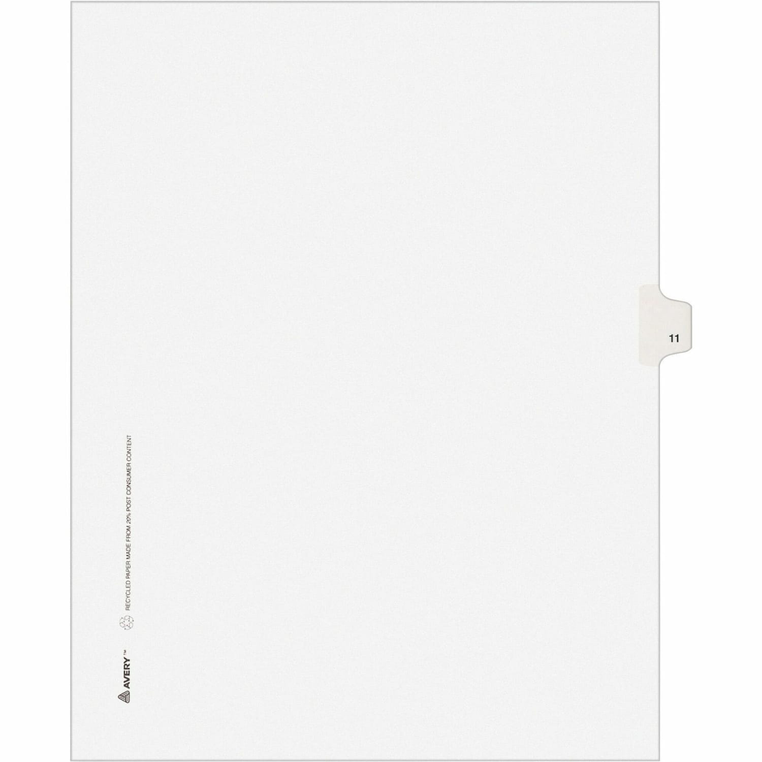 Avery Individual Legal Dividers Avery Style, Letter Size, Side Tab #11, Pack Of 25 - Image 3