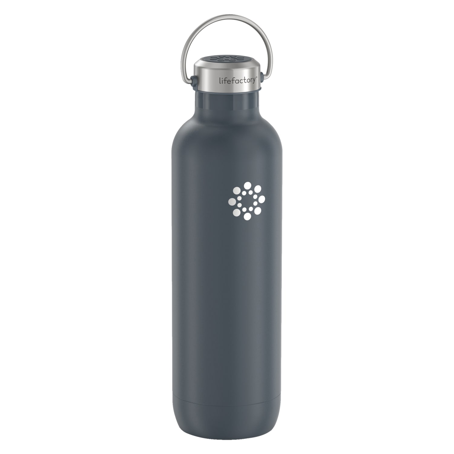 LifeFactory Stainless Steel Vacuum-Insulated Sport Bottle, 32 Oz, Carbon - Image 3