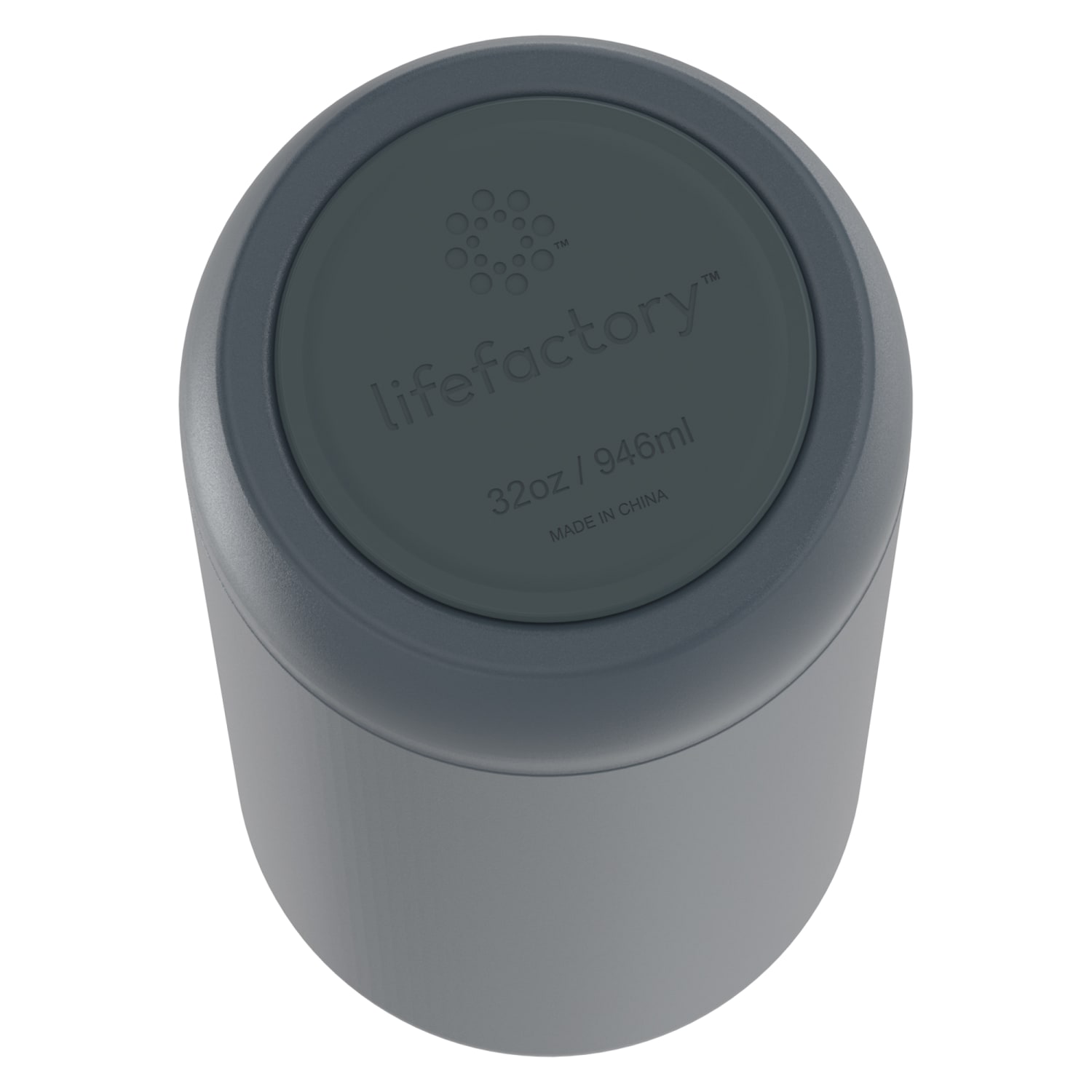 LifeFactory Stainless Steel Vacuum-Insulated Sport Bottle, 32 Oz, Carbon - Image 4