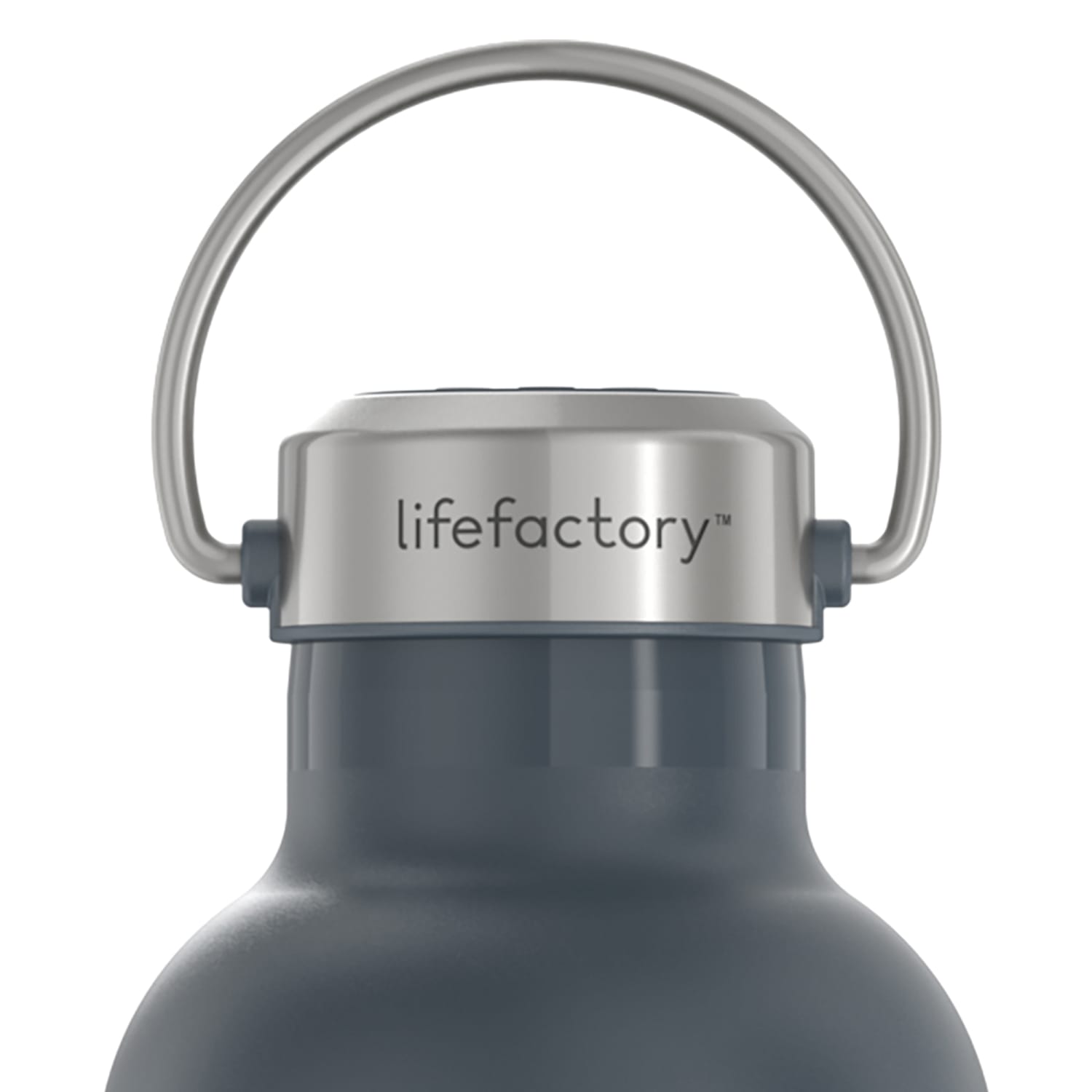 LifeFactory Stainless Steel Vacuum-Insulated Sport Bottle, 32 Oz, Carbon - Image 5