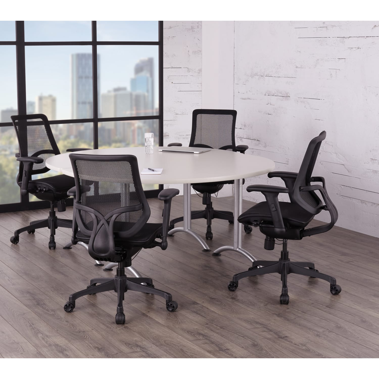 WorkPro Flex Collection Half Round Table Top, Espresso - Image 3