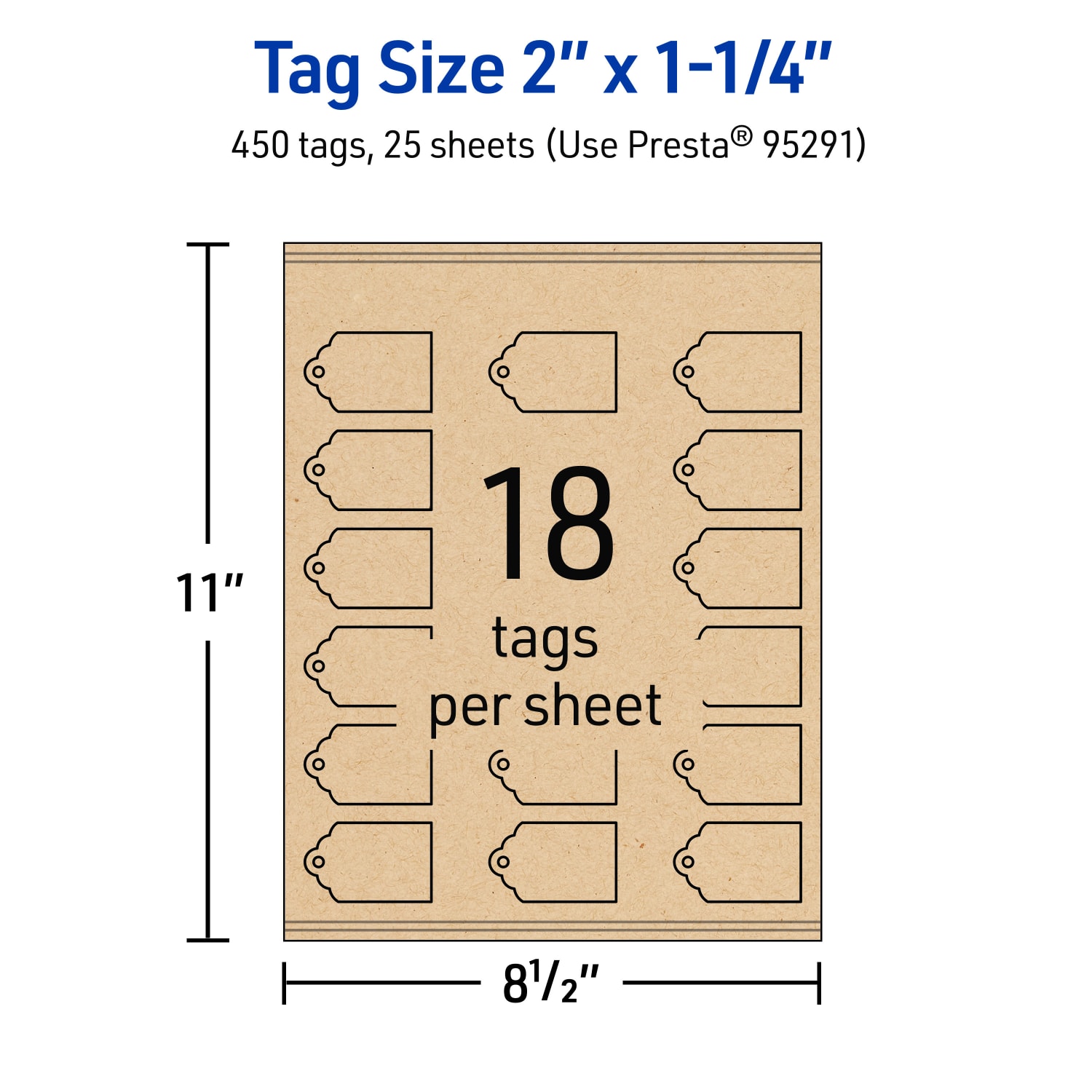 Avery Printable Tags With Sure Feed Technology, Print-To-The-Edge, 2inx1.25in, Kraft Brown, Pack Of 450 - Image 6