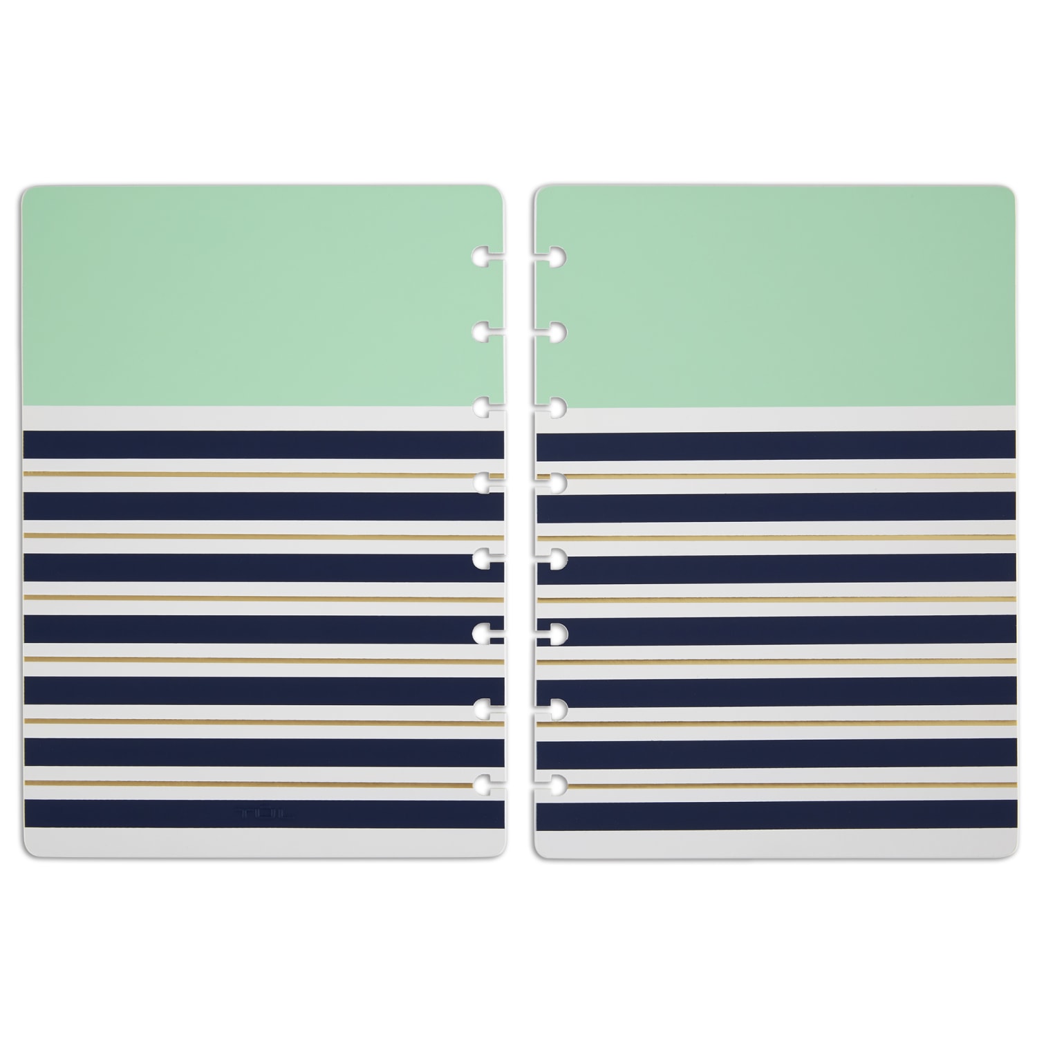 TUL Discbound Notebook Covers, Junior Size, Mint Stripes, Pack of 2 Covers - Image 3