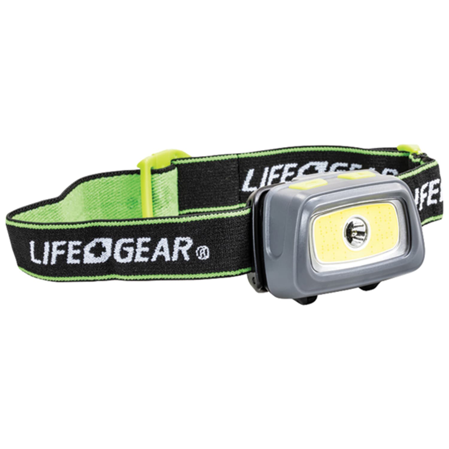 Life+Gear 6W LED Non-Rechargeable 500-Lumen Spot and Flood COB Headlamp, 2-5/8inH x 2-5/8inW x 1-5/8inD, Black