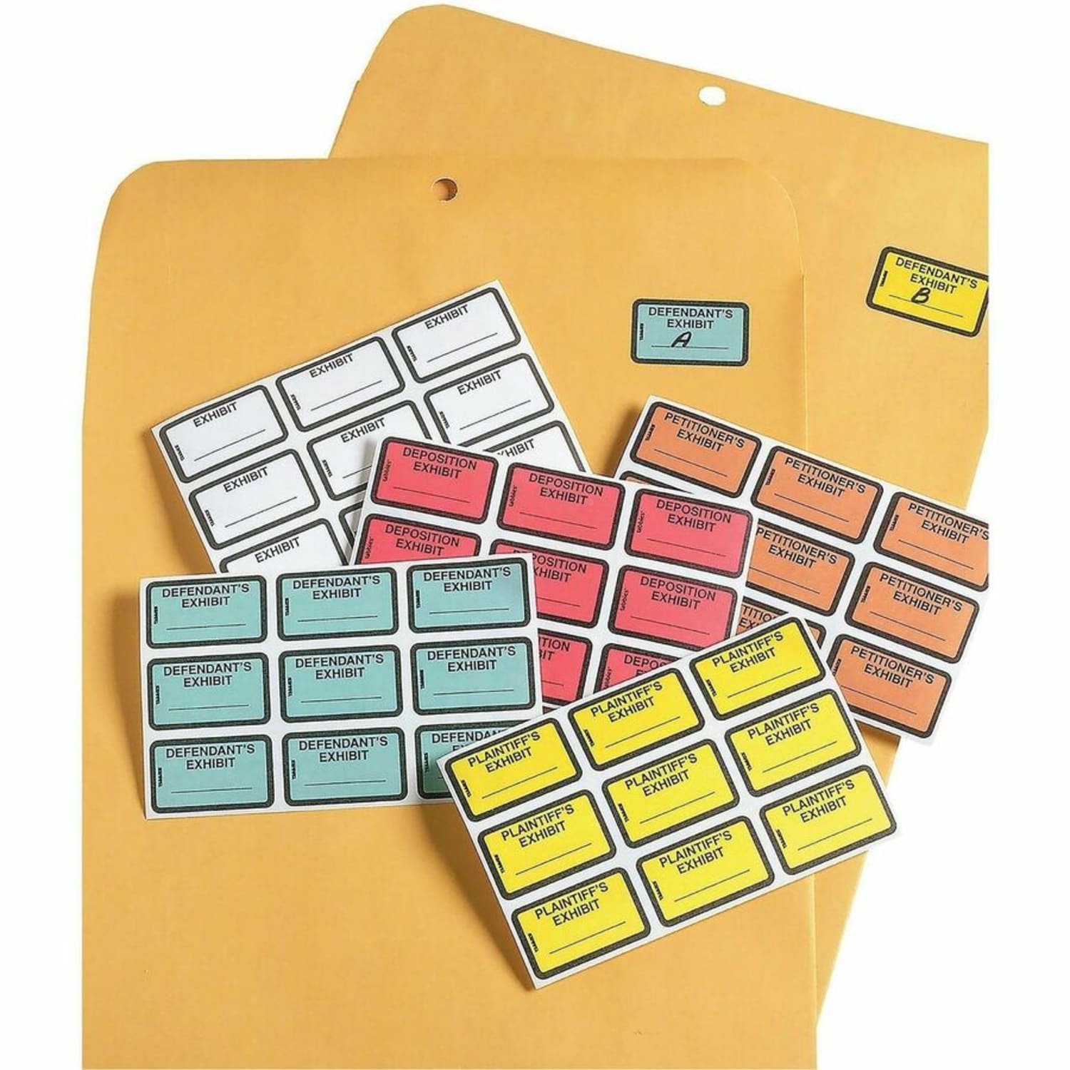 Tabbies Defendants Exhibit Legal File Labels, 58093, 1 5/8inW x 1inL, Blue, Pack Of 252 - Image 5
