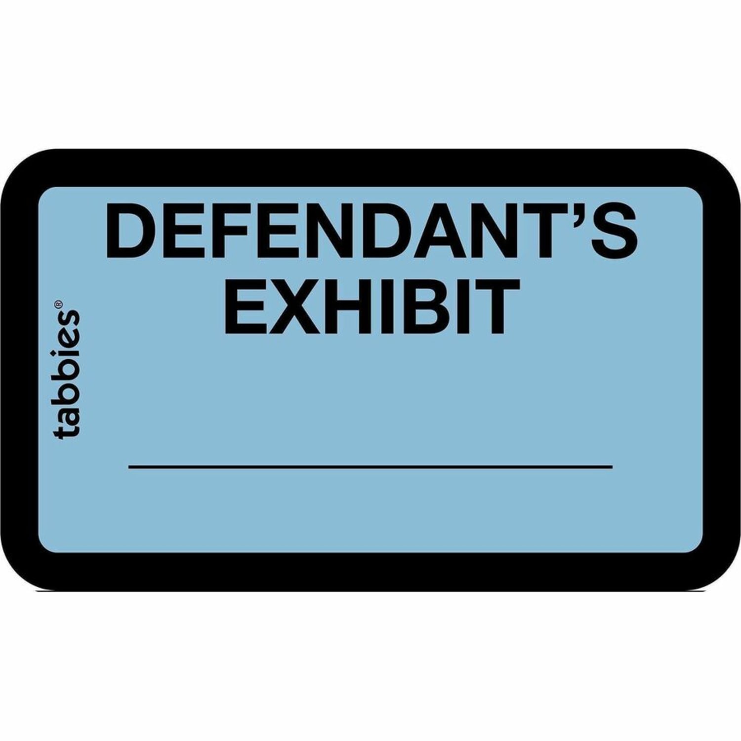 Tabbies Defendants Exhibit Legal File Labels, 58093, 1 5/8inW x 1inL, Blue, Pack Of 252 - Image 6