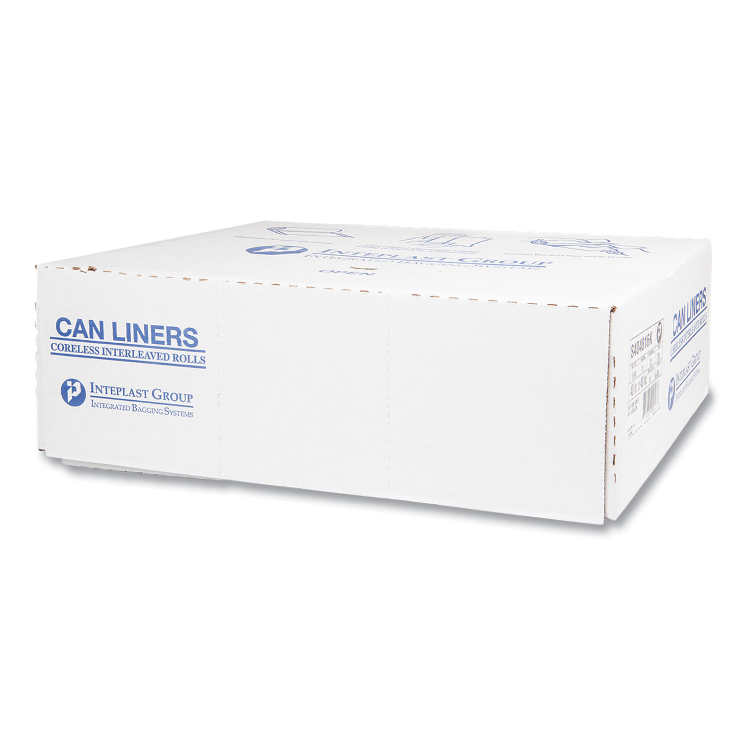 Inteplast Group High-Density Commercial Can Liners, 45 gal, 16 mic, 40in x 48in, Black, Interleaved Roll, 25 Bags/Roll, 10 Rolls/Carton - Image 4