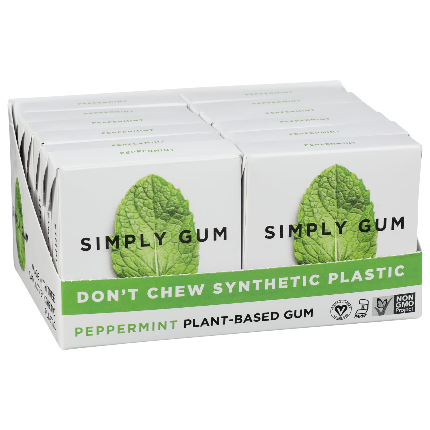 Simply Gum Chewing Gum, Peppermint, 0.74 Oz, Total Qty 12 - Image 3