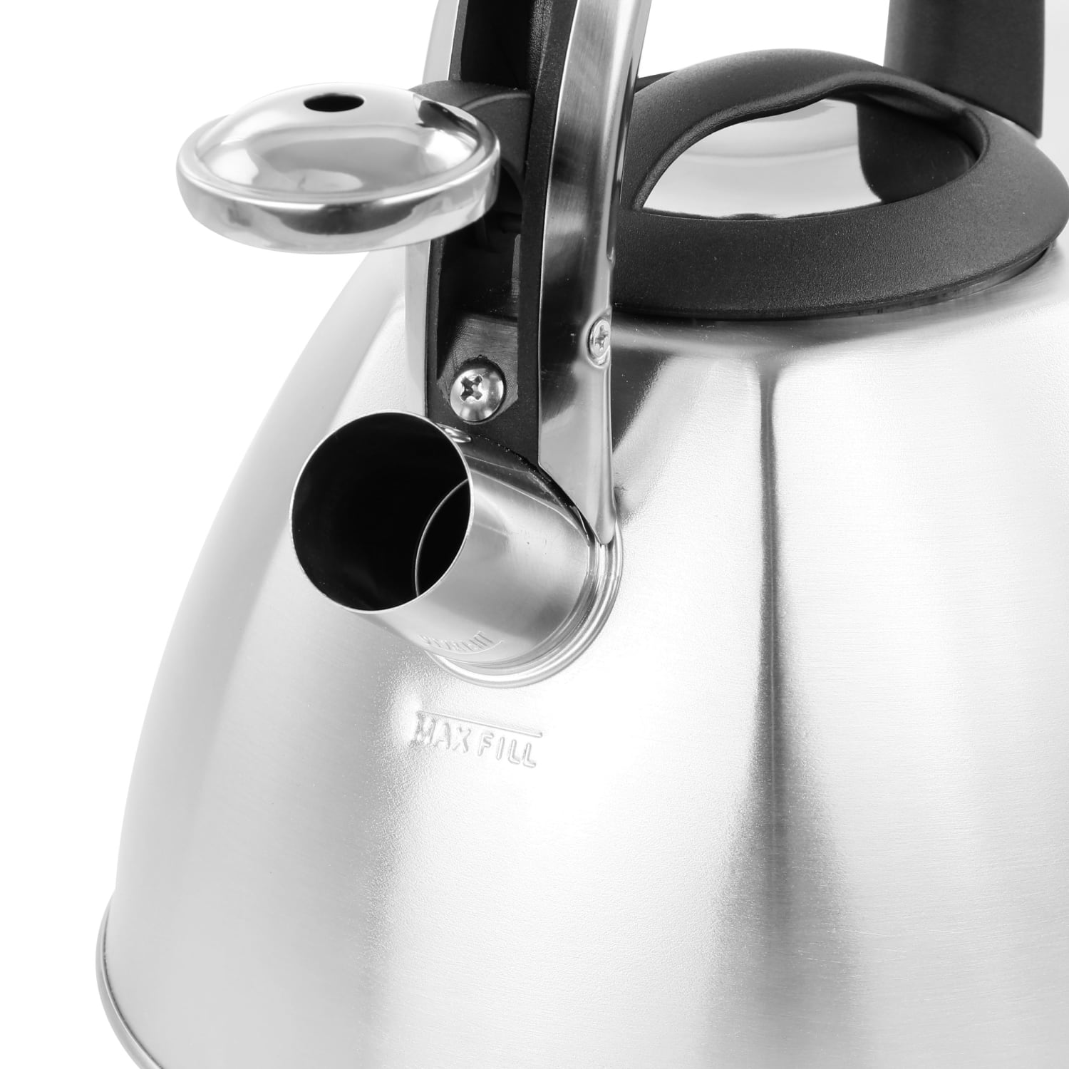 Mr. Coffee Stainless Steel Whistling Tea Kettle, 3 Qt, Silver - Image 3