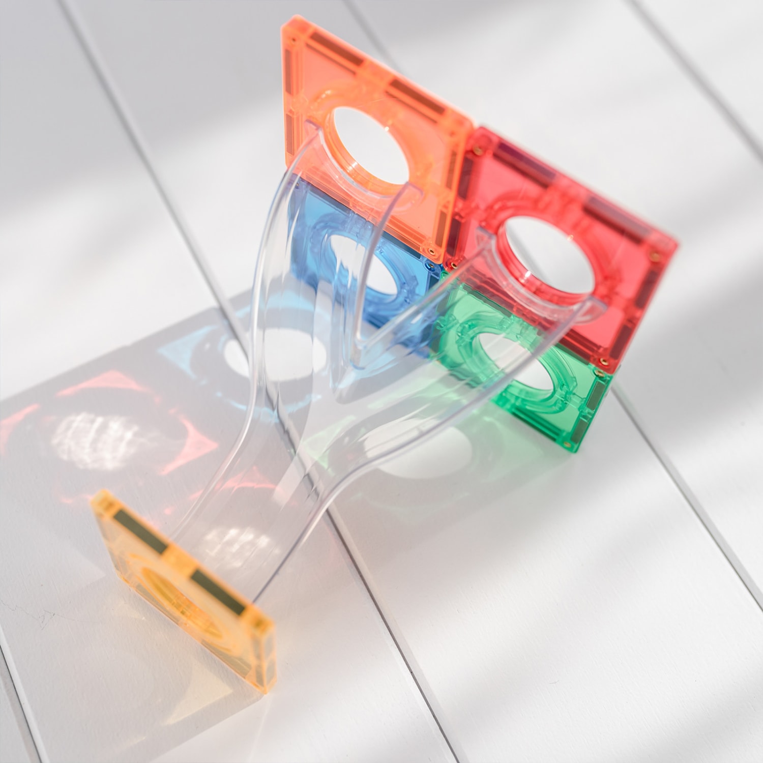 Connetix Magnetic Tiles Rainbow Ball Run Pack, 92 Pieces - Image 6