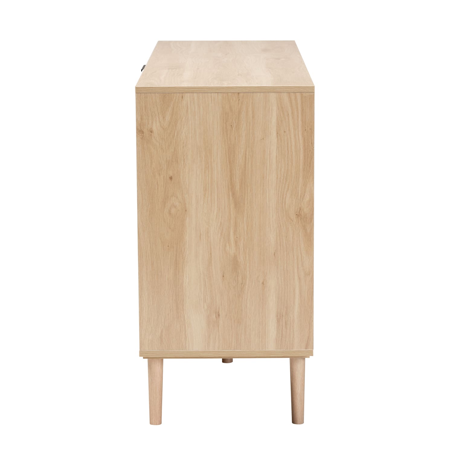 Baxton Studio Harrison 48inW Mid-Century Modern 3-Drawer Sideboard, Natural Brown/Black - Image 5