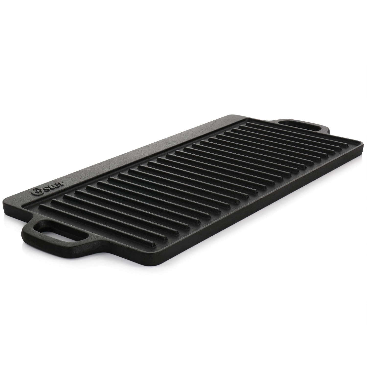 Oster Castaway Pre-Seasoned Cast Iron Reversible Griddle, 18in x 9in, Black - Image 5