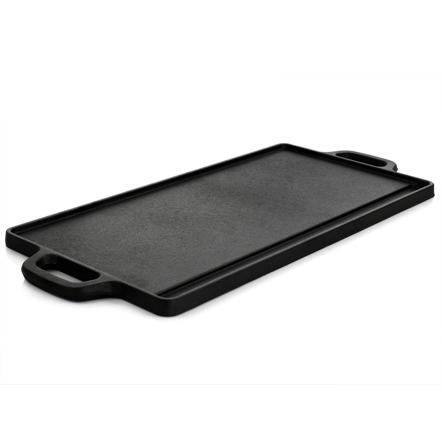 Oster Castaway Pre-Seasoned Cast Iron Reversible Griddle, 18in x 9in, Black - Image 6