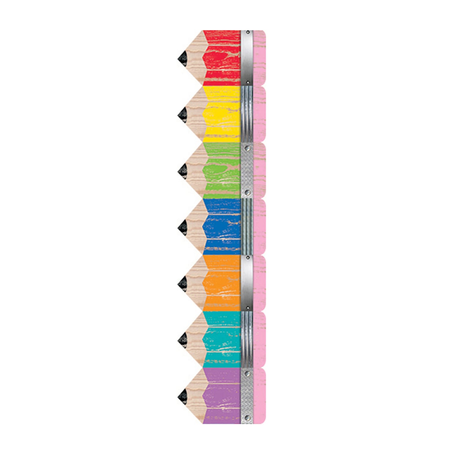 Creative Teaching Press Scallops EZ Borders, Rustic Pencils, 24 Borders Per Pack, Set Of 3 Packs - Image 4