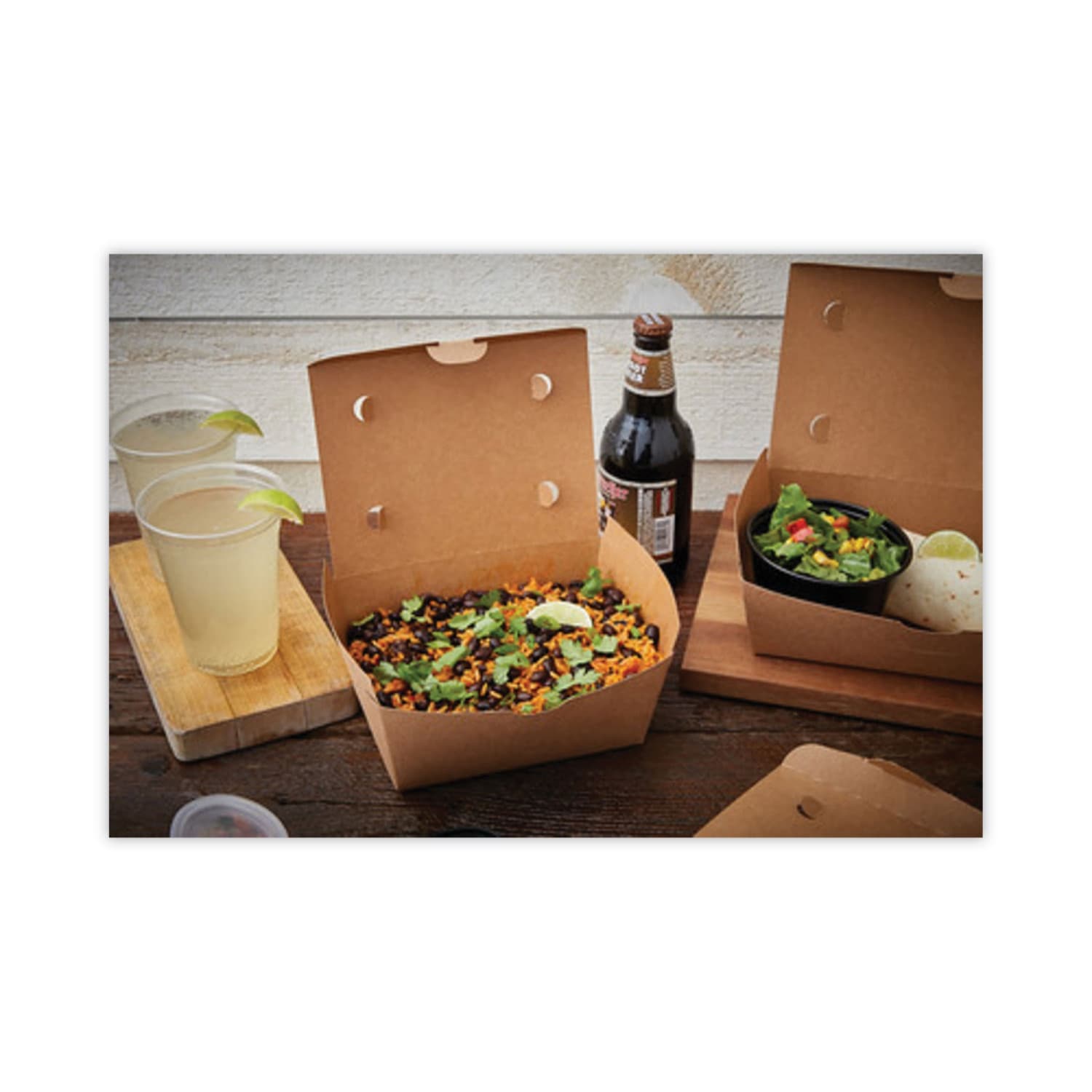 Pactiv Evergreen EarthChoice OneBox Paper Boxes, 66 Oz, Kraft, Carton Of 160 Boxes - Image 4