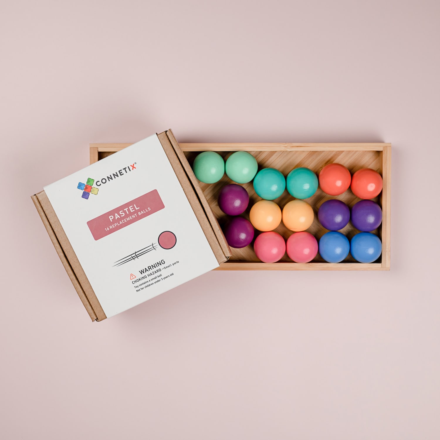 Connetix Magnetic Tiles Pastel Ball Pack, 16 Pieces - Image 4