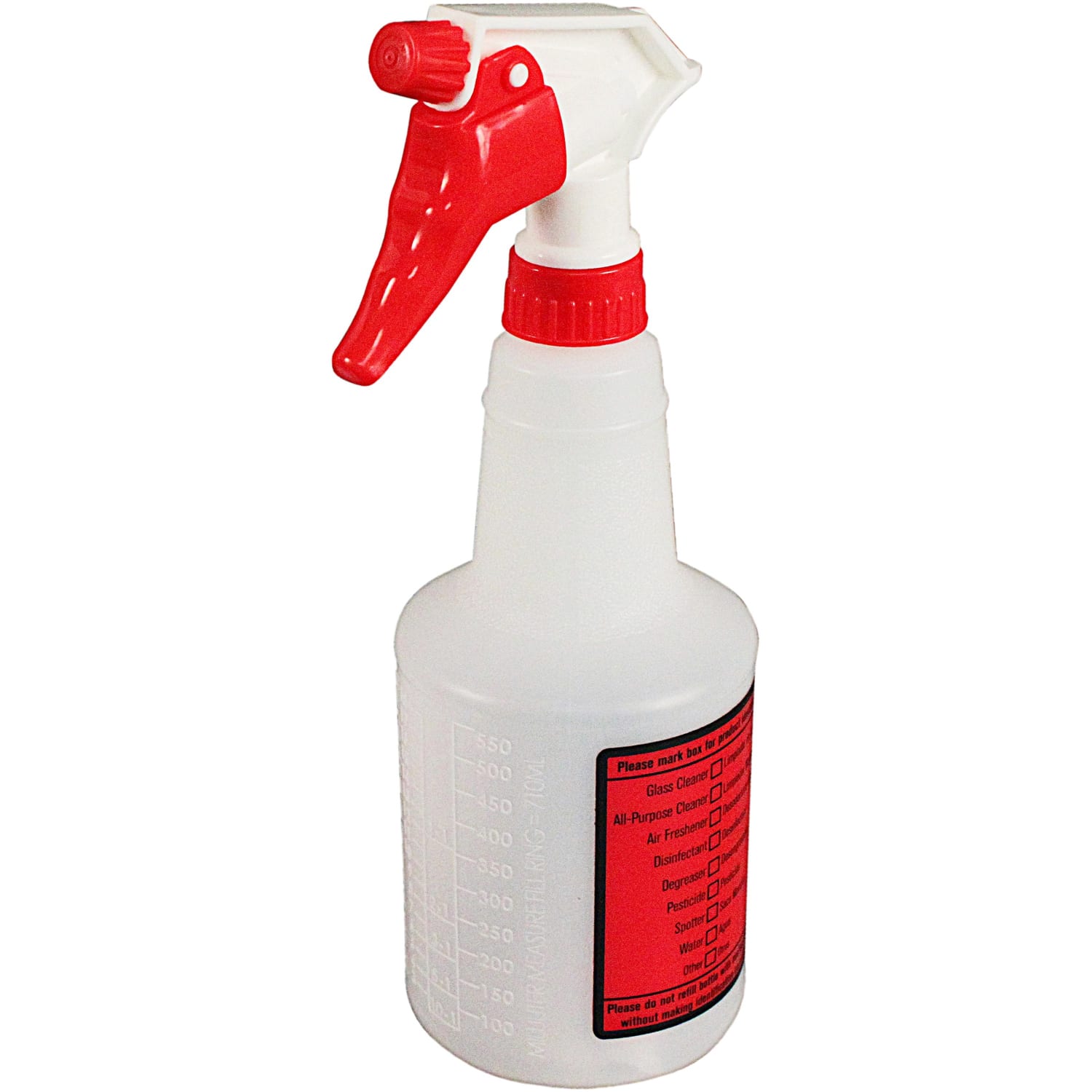 Impact 24 Oz. Sprayer Bottles, Natural With Red/White Sprayer, Pack Of 3 Sprayers - Image 5