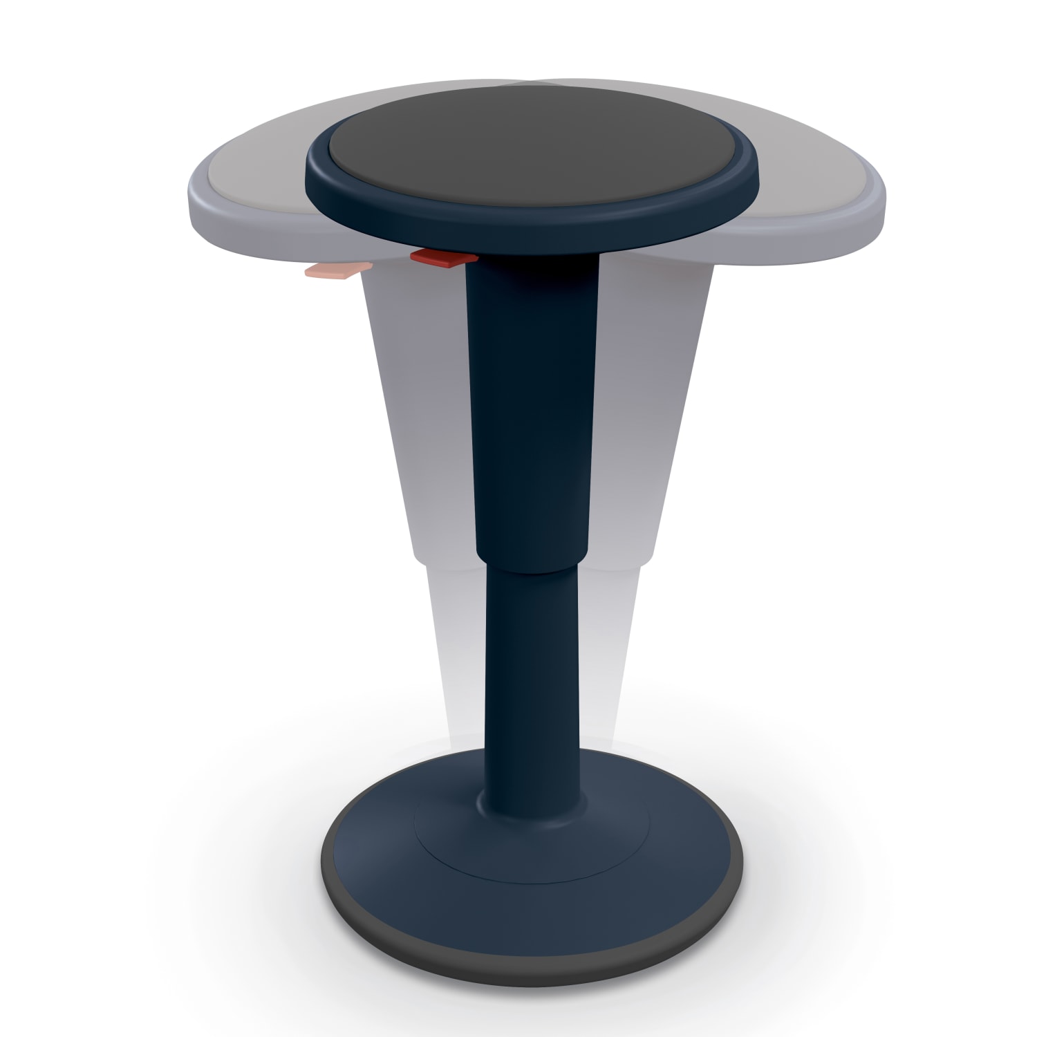 Hierarchy Height-Adjustable Grow Stool, 18inH, Navy - Image 4