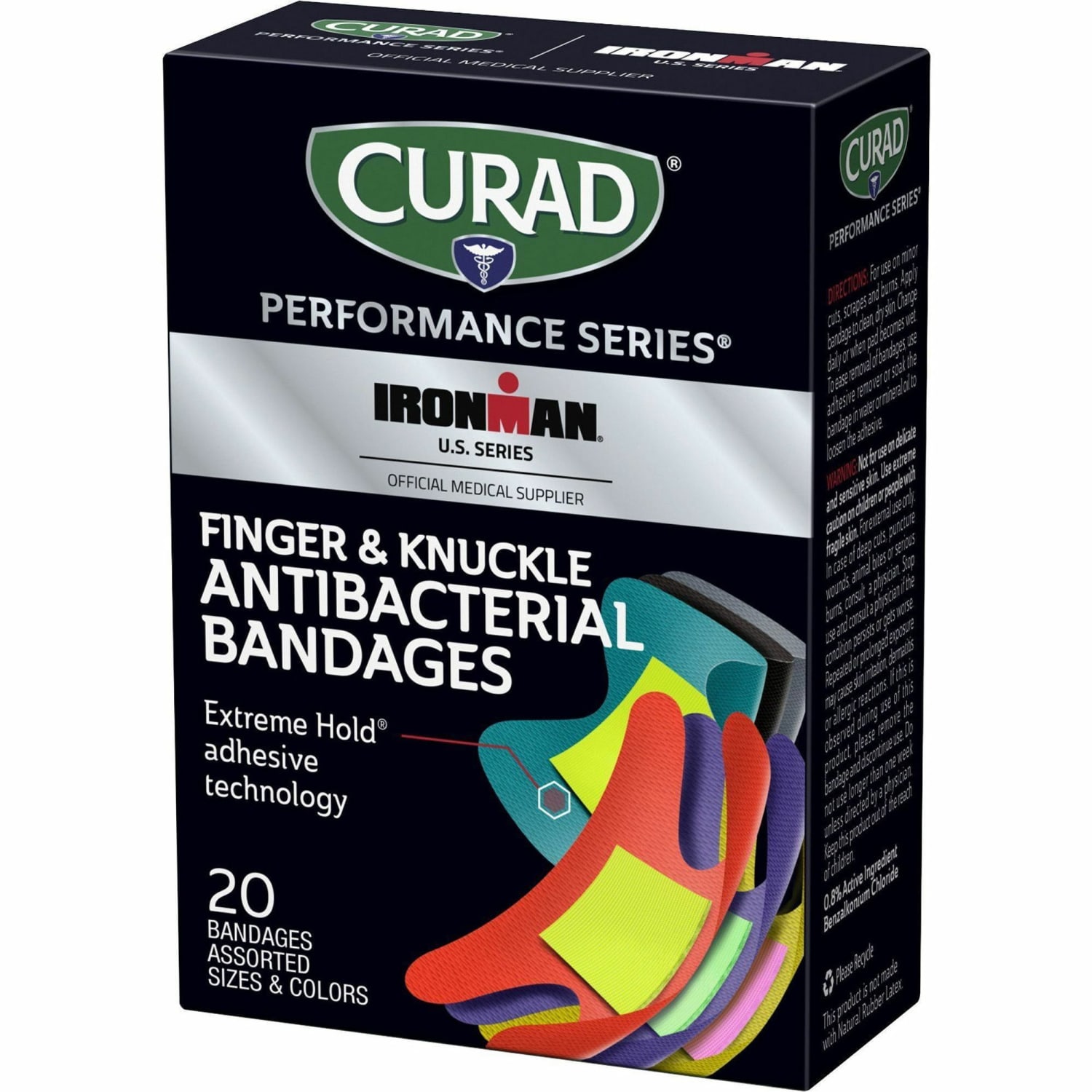 Curad Finger/Knuckle Antibacterial Bandage - Assorted Sizes - Assorted - Fabric - 1 Box - Image 5