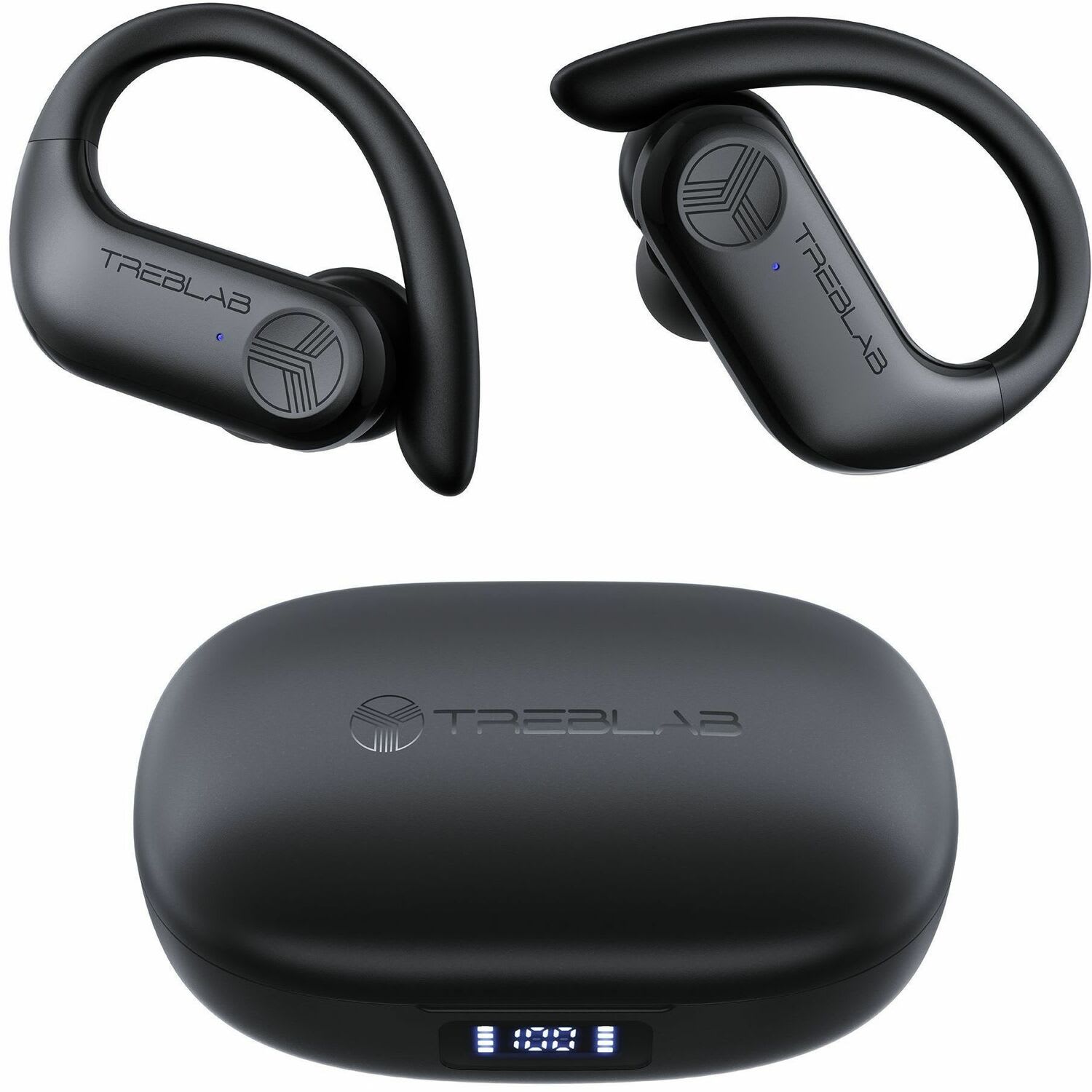 TREBLAB X3 Pro - True Wireless Earbuds with Earhooks - 145H Battery Life, Bluetooth 5.0, IPX5 Waterproof Earbuds - X3PROB