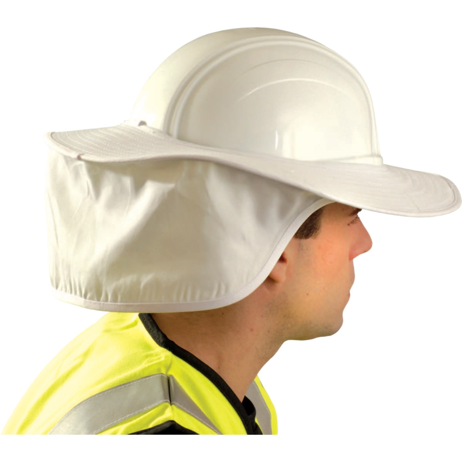 R3 Safety Hard Hat Shades, White, For Most Regular Hard Hats (Not Full Brim)