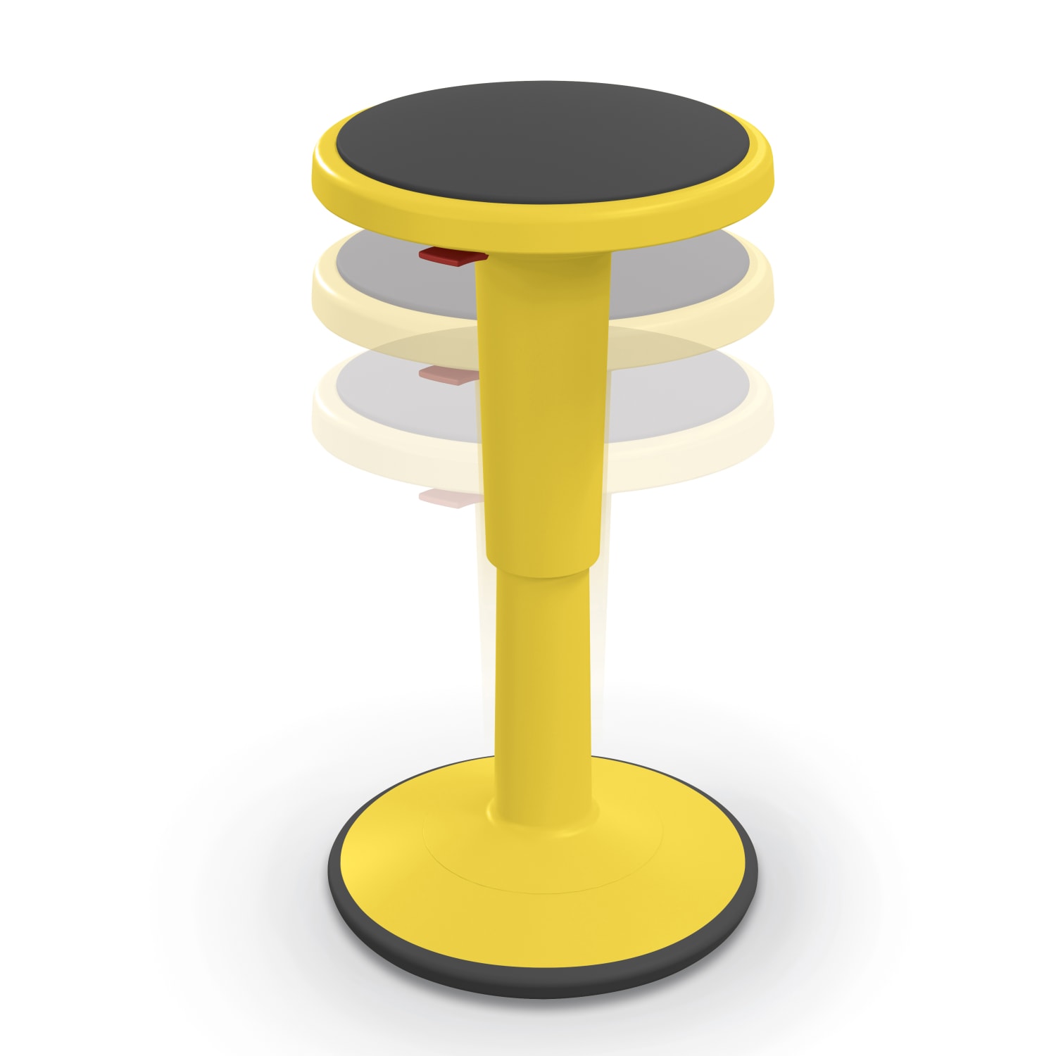 Hierarchy Height-Adjustable Grow Stool, 24inH, Yellow - Image 3