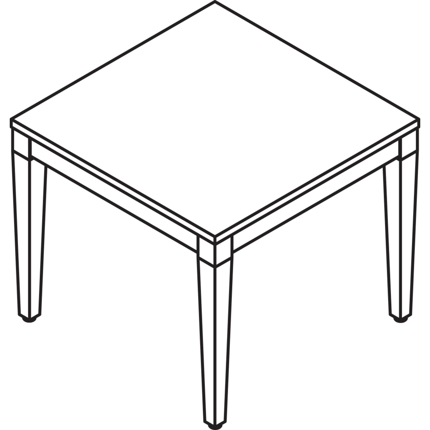 Lorell 24inW Solid Wood Corner Desk Table, Mahogany - Image 3