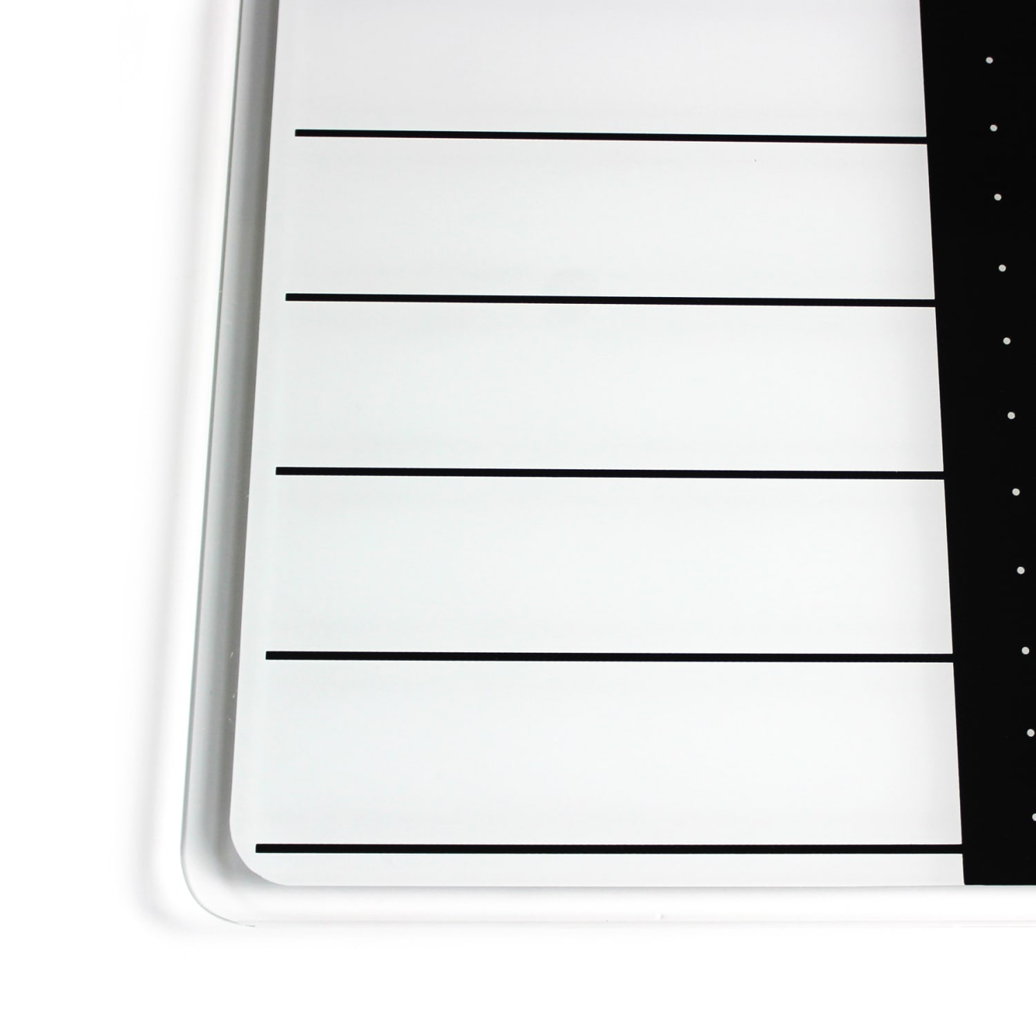 Floortex Viztex Glacier Plan & Grid Glass Dry Erase Board, 14in x 14in, White & Black - Image 6