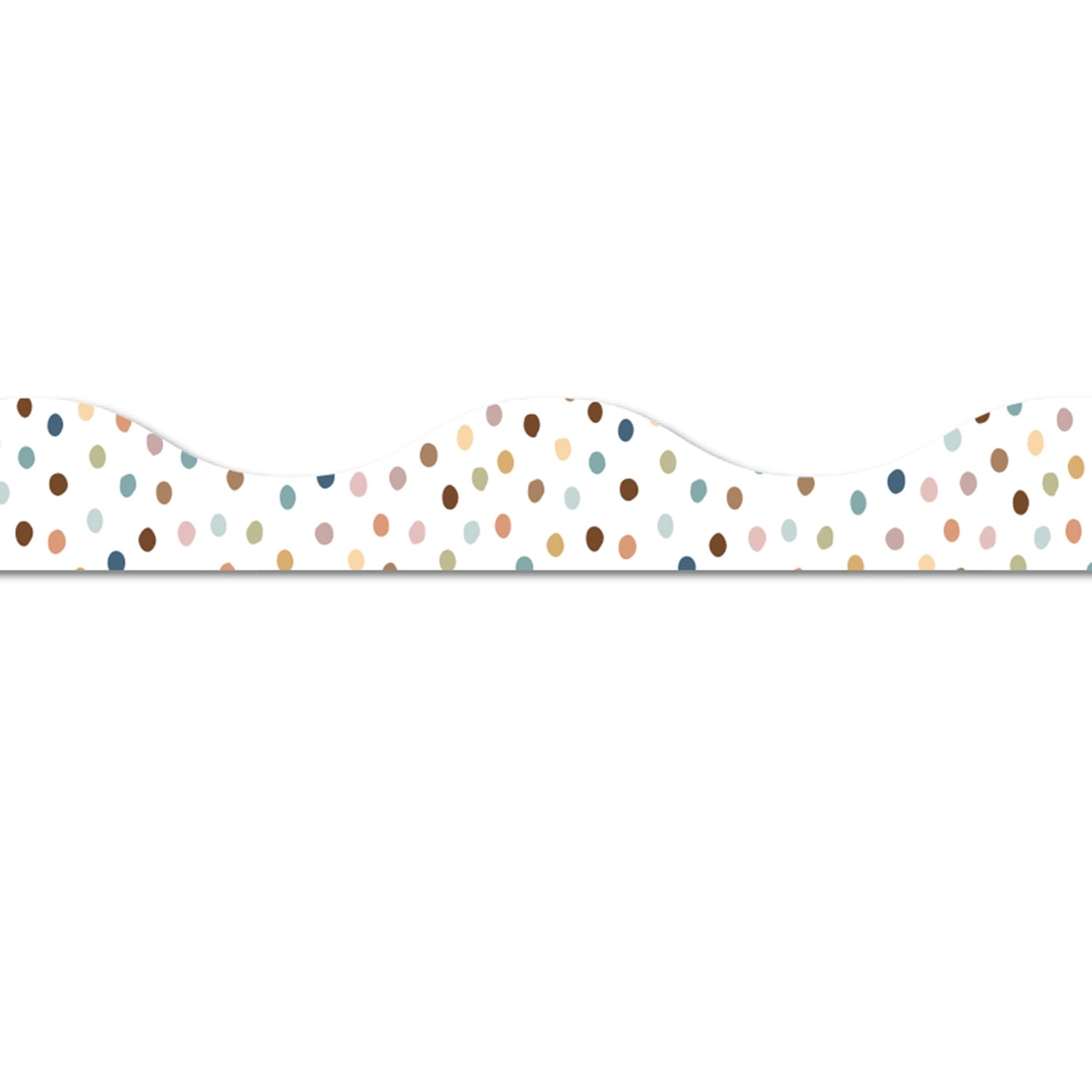 Ashley Productions Magnetic Scallop Borders, 12in x 1in, Everyone Is Welcome Painted Dots, 12 Borders Per Pack, Set Of 6 Packs - Image 4