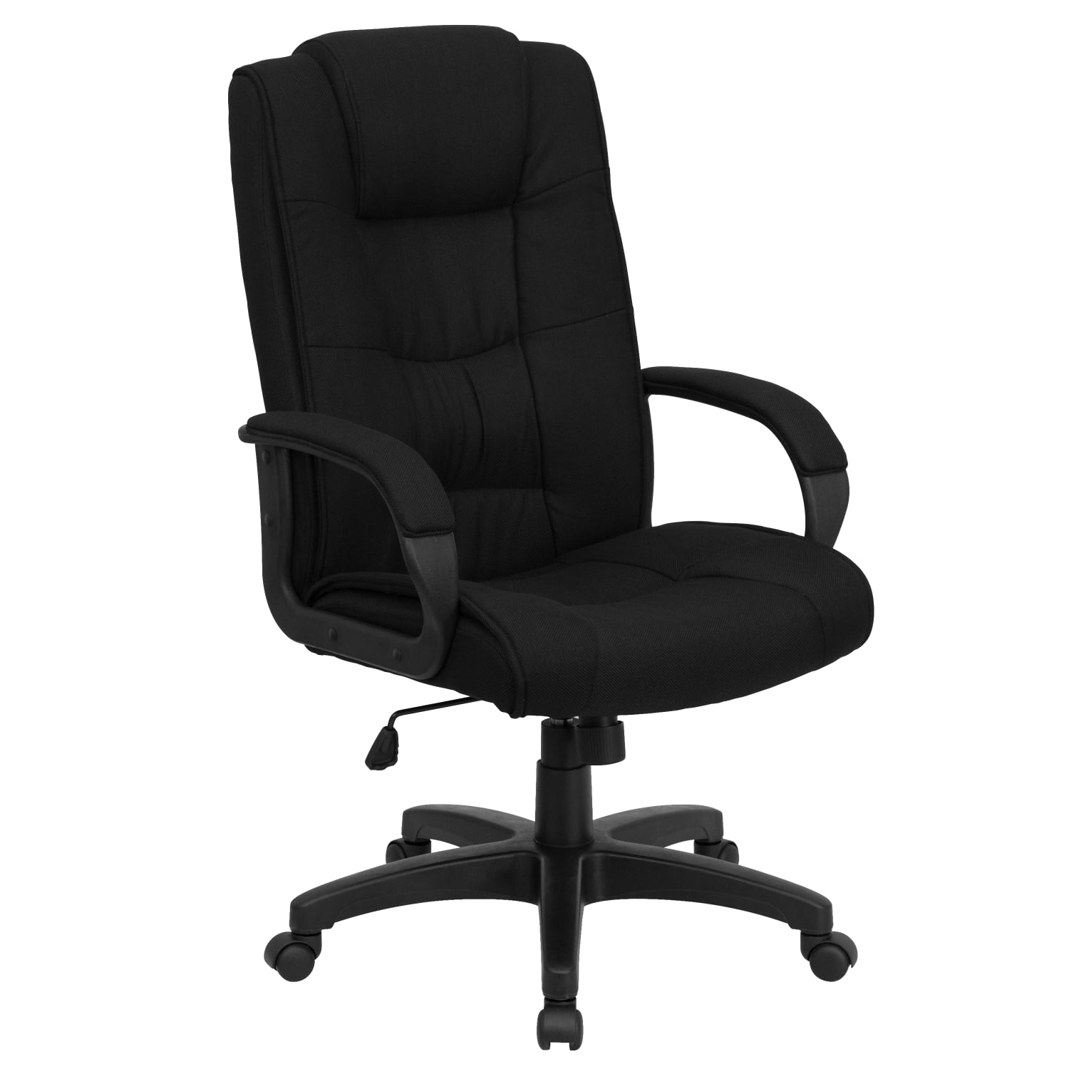 Flash Furniture MultiLine Stitch Fabric HighBack Executive Office Chair Black PopularChairscom Flash Furniture Multi Line Stitch Fabric High Back Executive Office Chair Black PopularChairscom