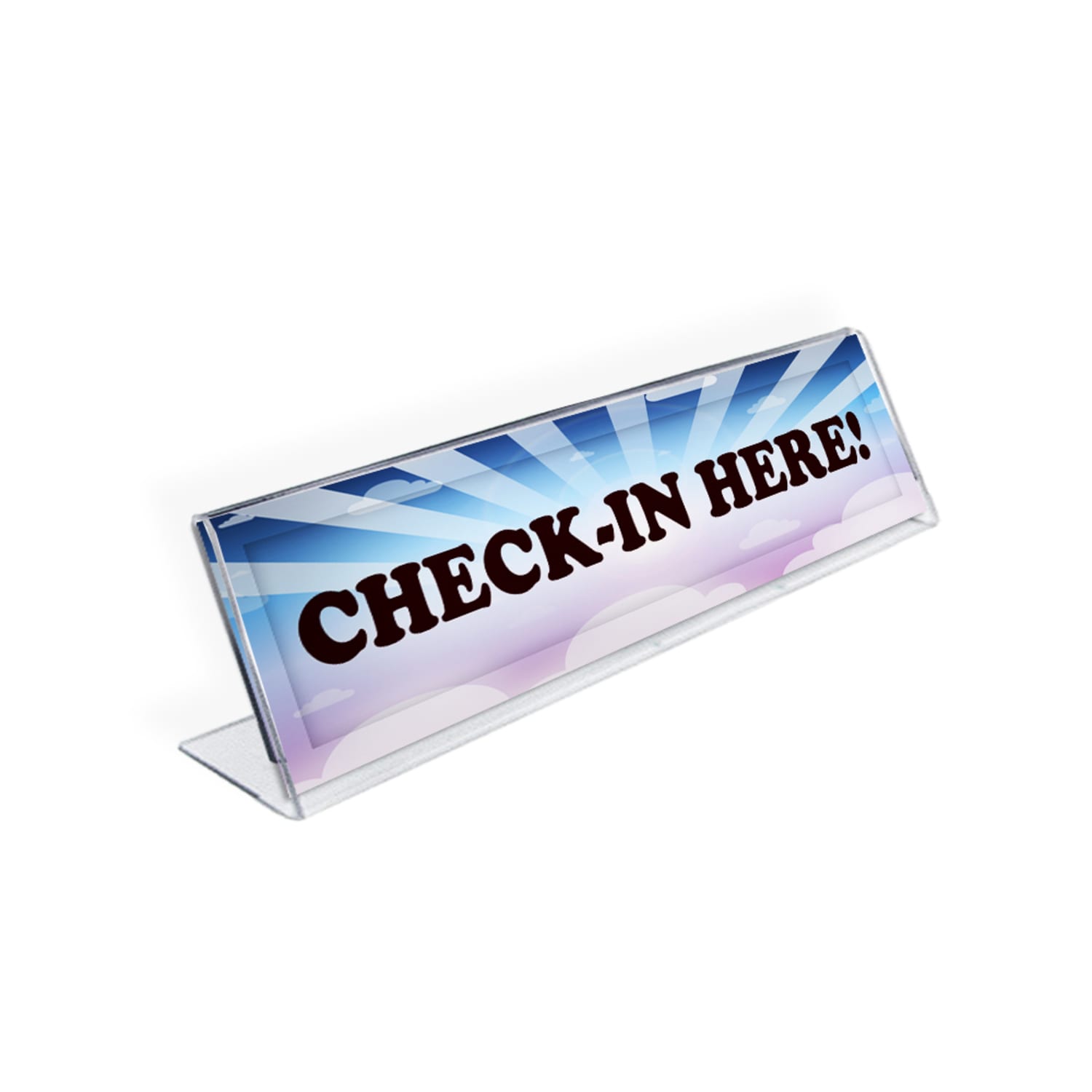 Azar Displays Acrylic L-Shaped Sign Holders, 2in x 6in, Clear, Pack Of 10 - Image 3