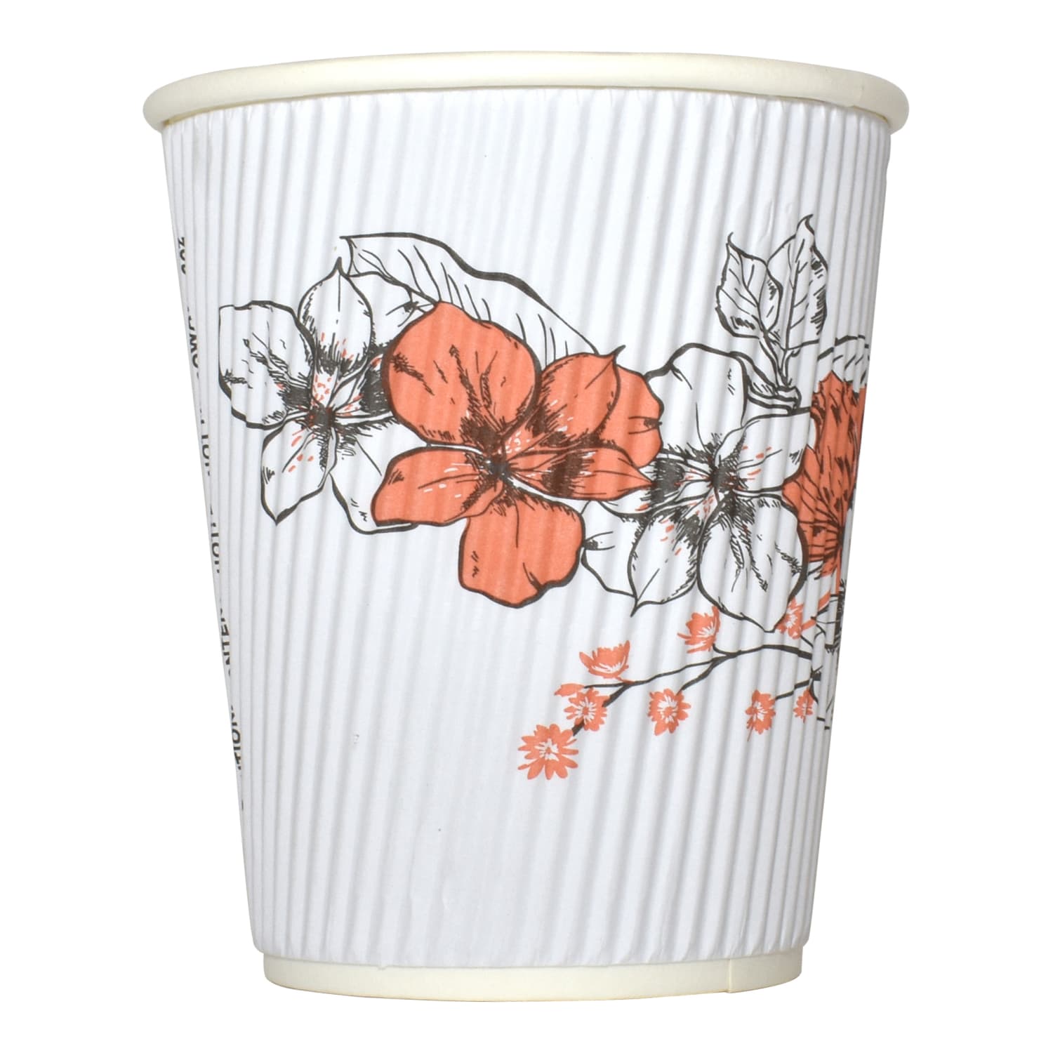 Hotel Emporium Floral Ripple Hot Cups, 16 Oz, 100% Recycled, White, Pack Of 500 Cups - Image 3